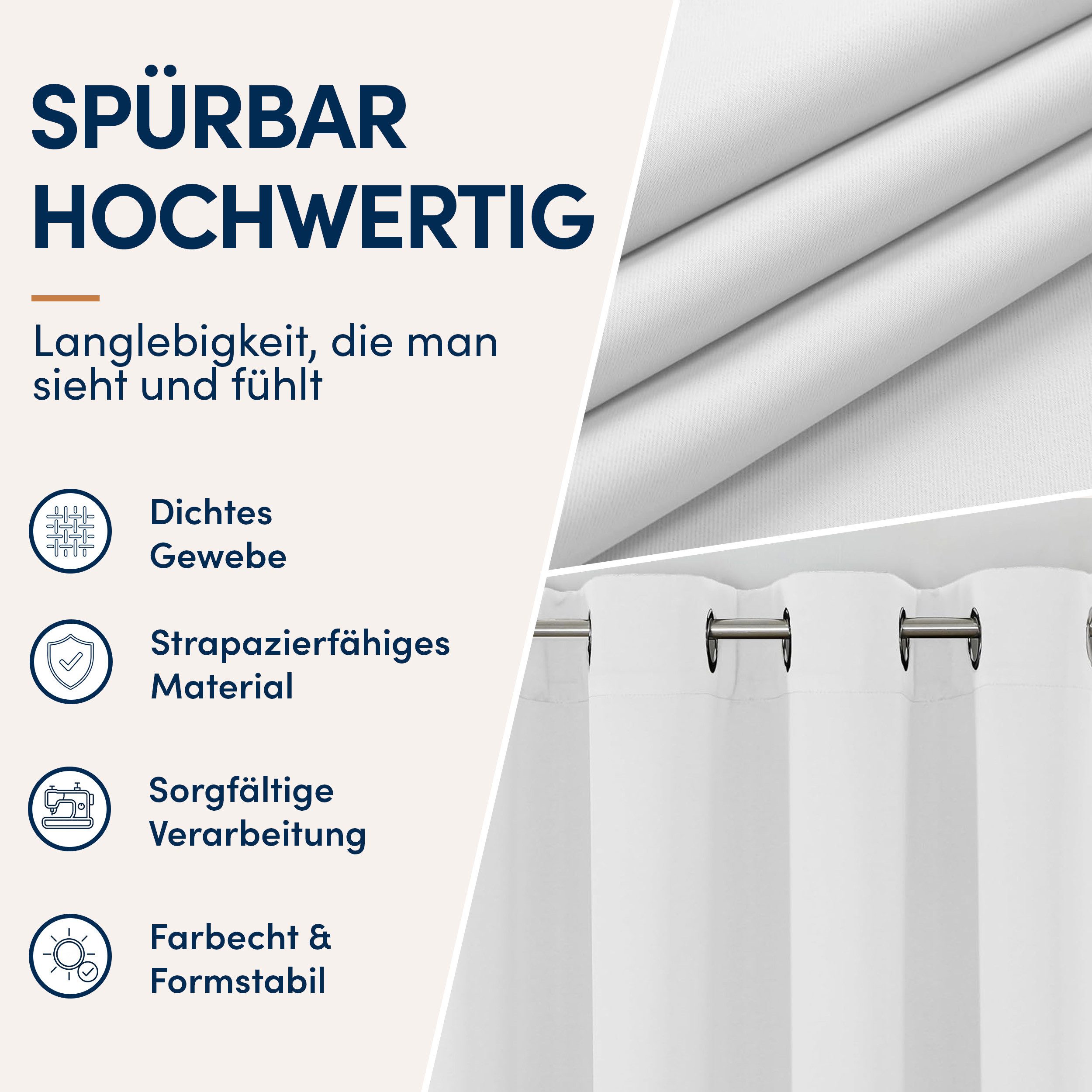 Stoffschmiede Gardine, Blickdicht, Raumverdunkler, Ösen