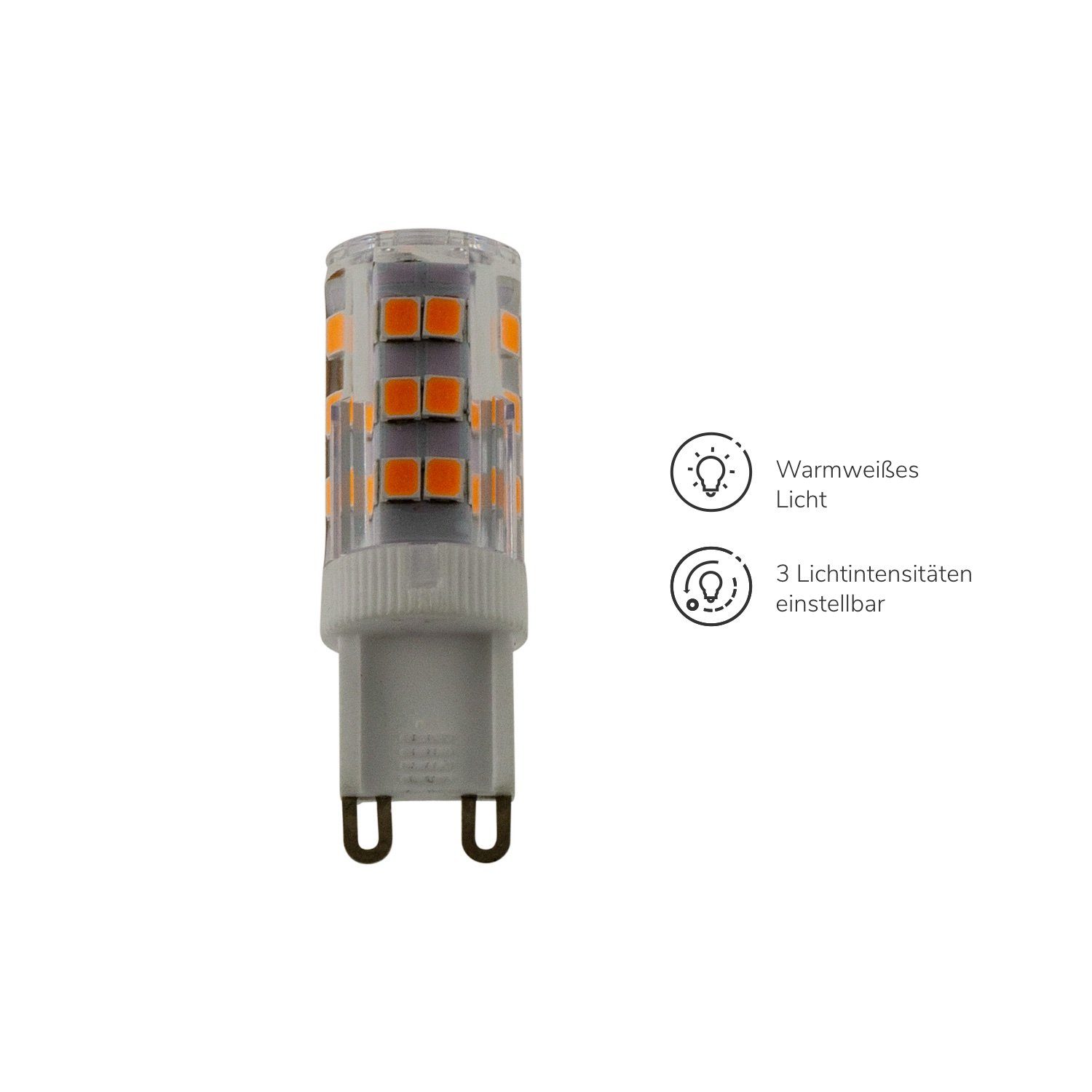 mokebo »Der Sockel« LED-Leuchtmittel, G9, Warmweiß, G9 LED-Lampe, LED  Leuchtmittel oder LED-Stiftsockellampe in Warmweiß