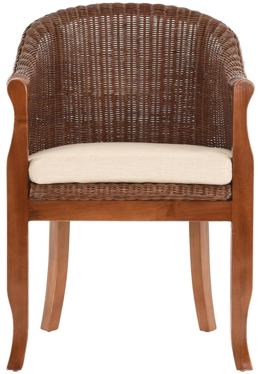 Krines Home Relaxsessel Rattan-Sessel mit Holzbeinen, Sessel aus echtem Rat günstig online kaufen