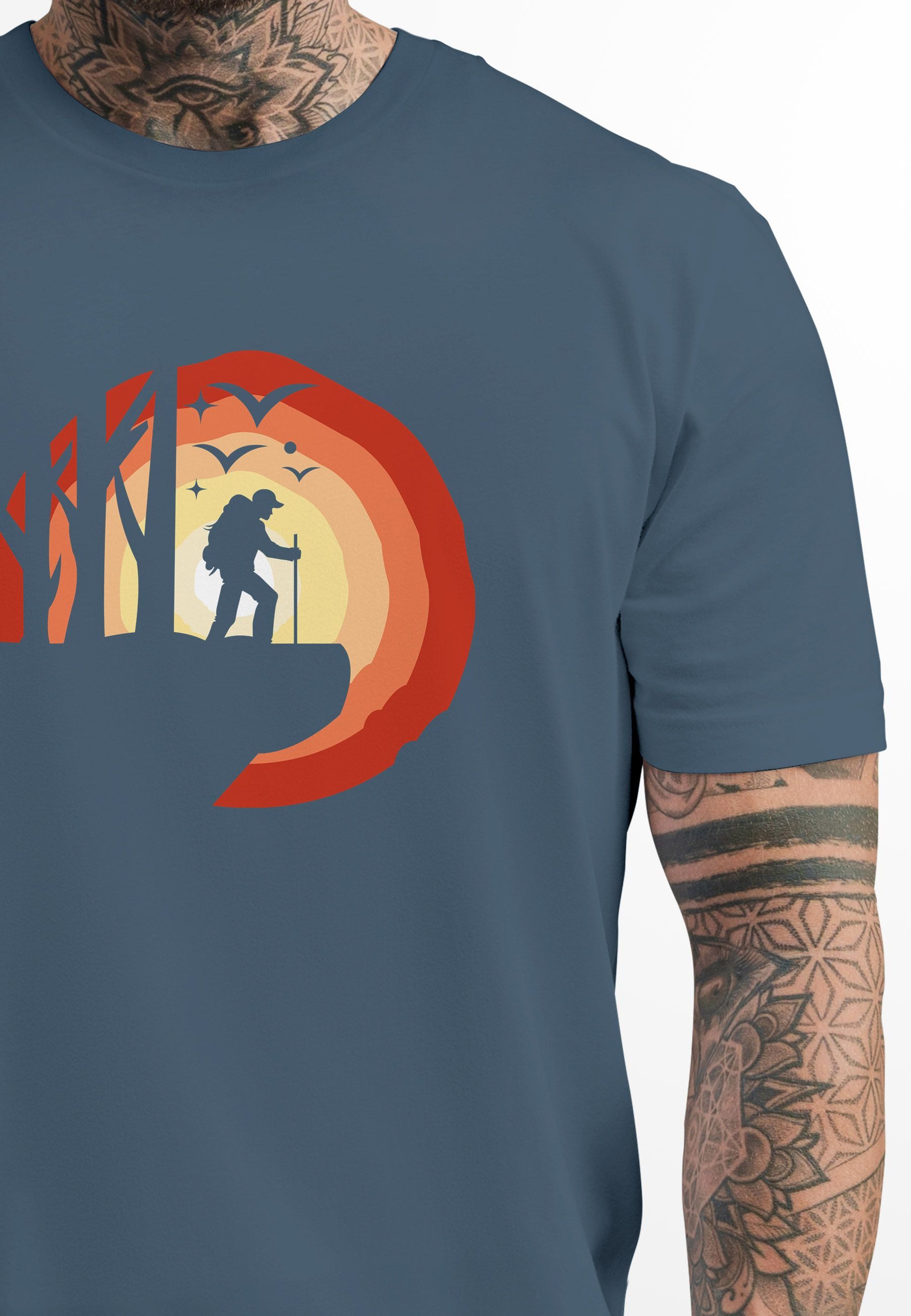Neverless Print-Shirt Herren T-Shirt Wander-Motiv Trekking günstig online kaufen