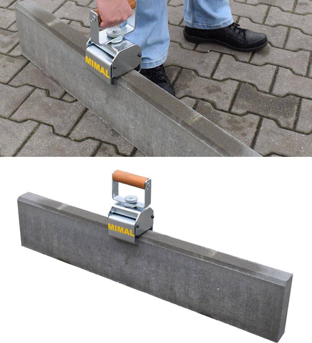 Falon-Tech Plattenheber Bordsteinzange Steingreifer Versetzzange Handsteinzange Borsteinträger, max. 80 kg Traglast, 1-tlg.]