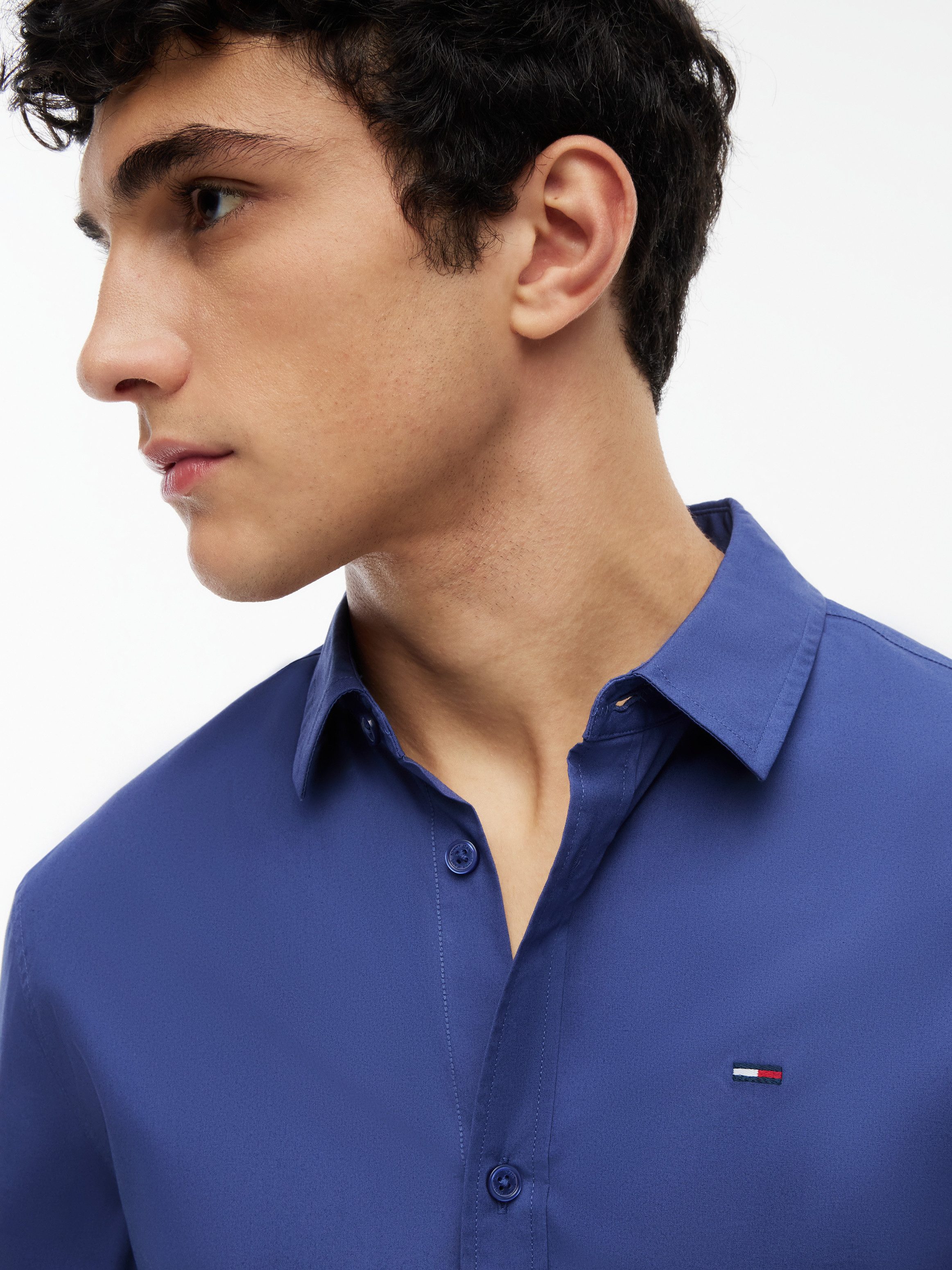 Tommy Jeans Langarmhemd Sabim Stretch Shirt Stretch Hemd, Premium, Slim Fit, mit Elasthan