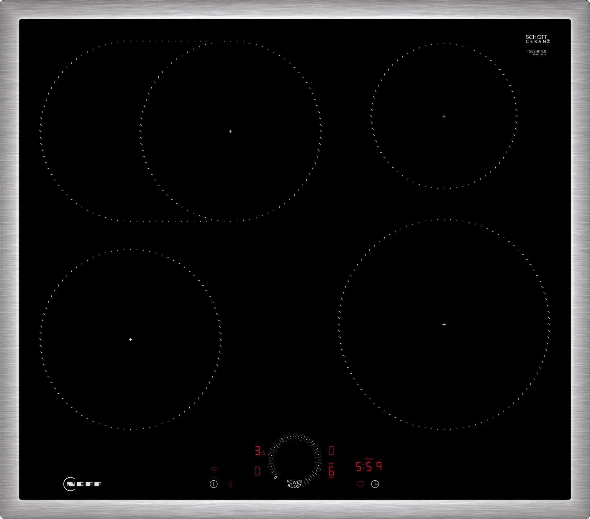 NEFF Induktions-Kochfeld von SCHOTT CERAN® N 50 T56SHF1L0, mit virtueller Twist Touch® Bedienung