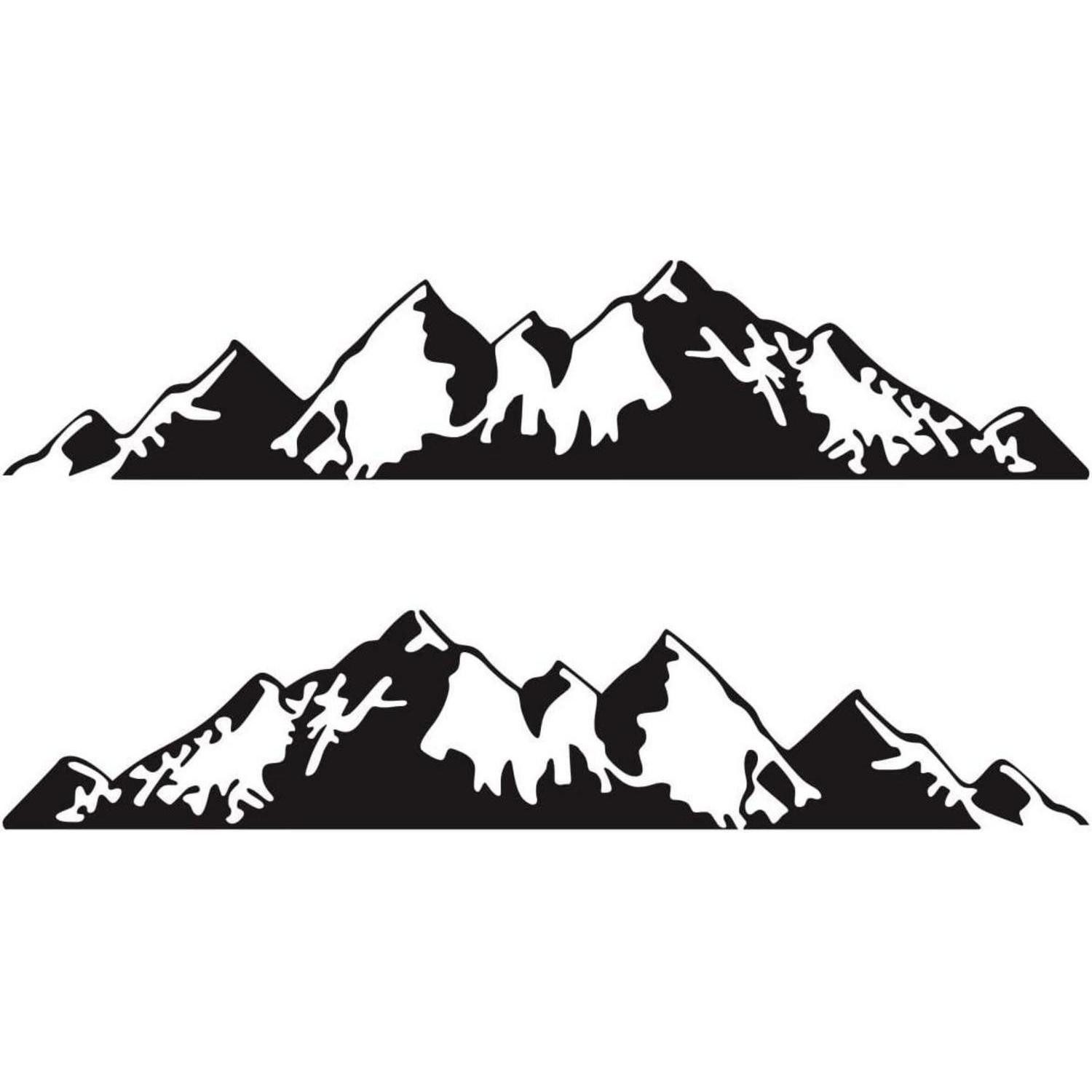LuxusKollektion Aufkleber Sticker Car SUV Truck Offroad Mountain Vinyl Decal Snow S Black