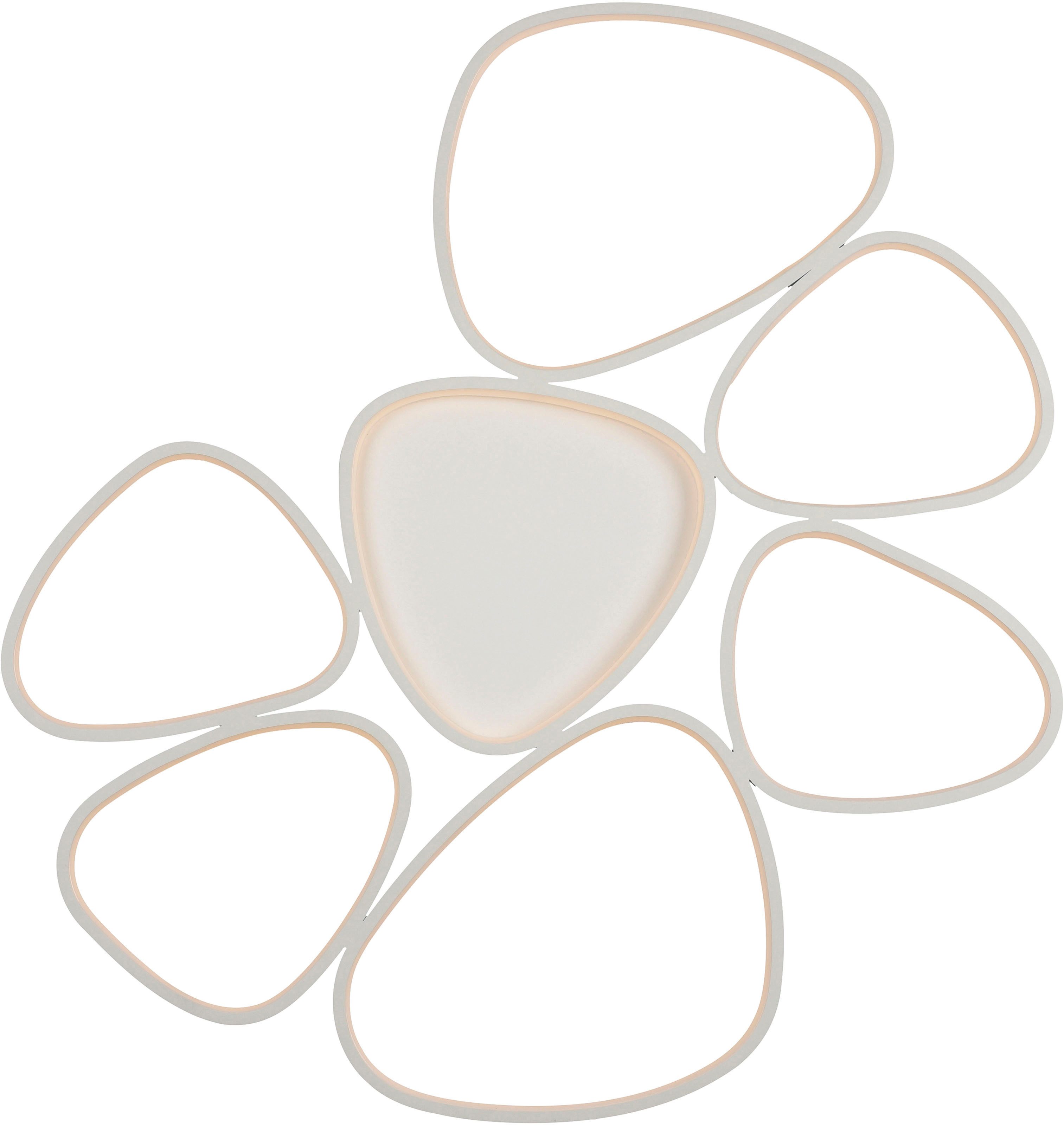 JUST LIGHT Deckenleuchte PEBBLES, Dimmfunktion, LED fest integriert, Warmweiß, LED, dimmbar, Switchmo, Memory, nach Trennung vom Netz