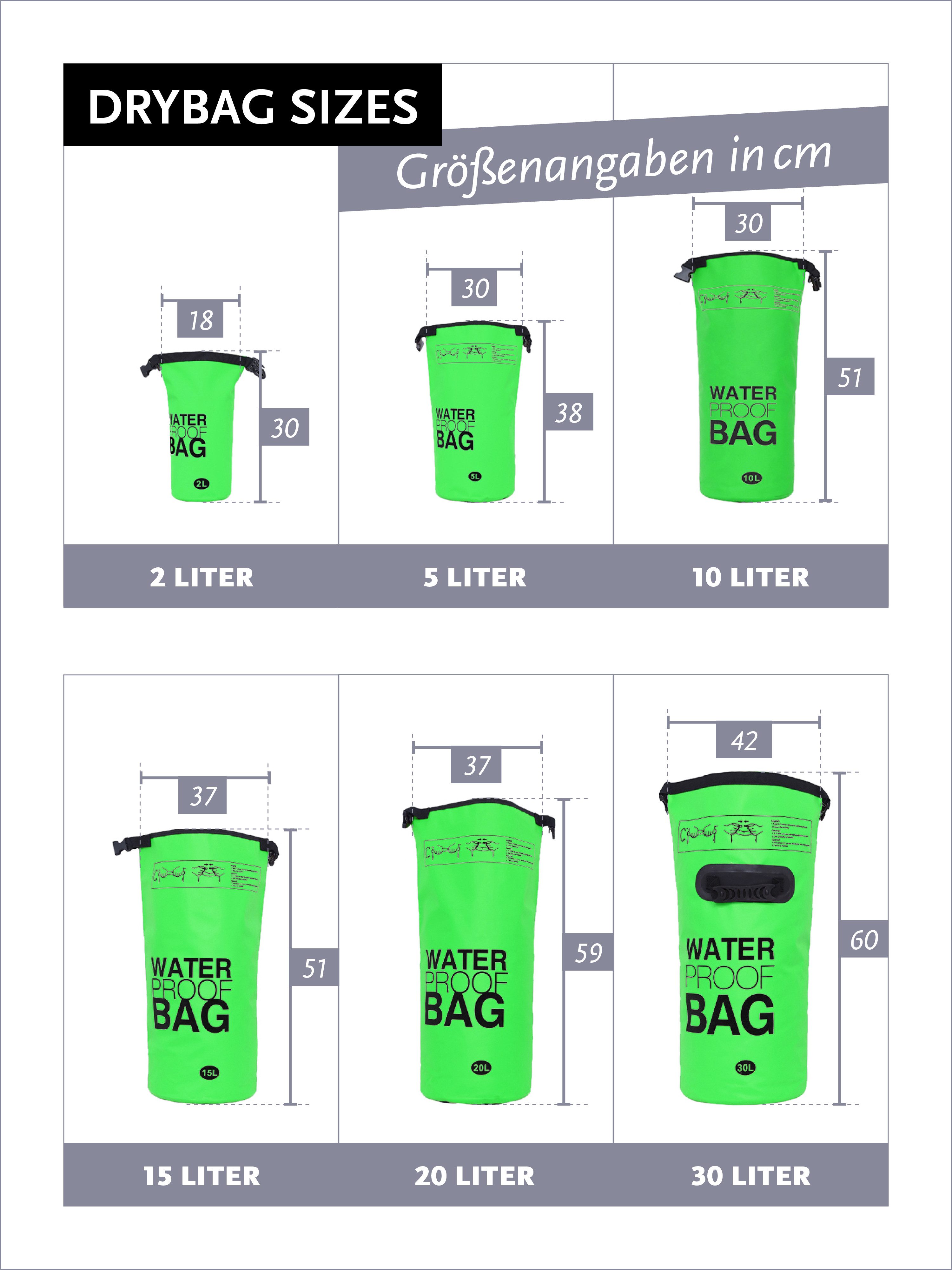 DonDon Drybag Beutel Trockentasche Trockenbeutel, wasserdichter outdoor Drybag