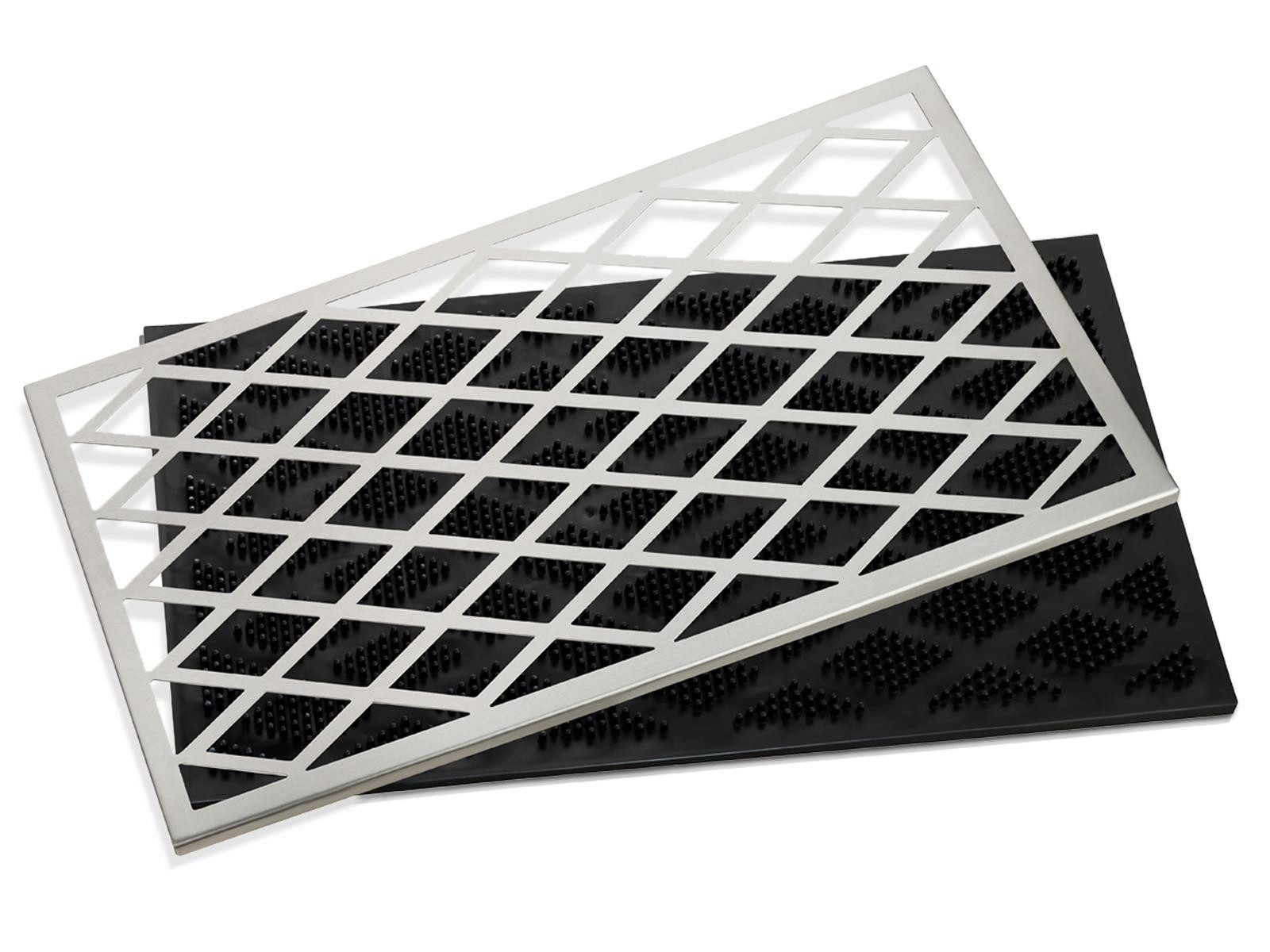 HEIMWERT Fußmatte Schuhabstreifer Fußmatte aus rostfreiem Edelstahl, rechte günstig online kaufen