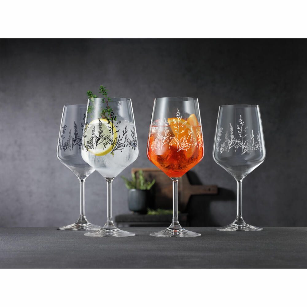 Nachtmann Aperitifglas Tattoo Botanical White 2er Set 630 ml, Kristallglas