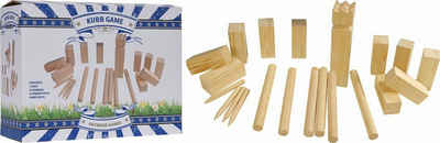 Koopman Spielzeug-Gartenset Braun, (Wikingerspiel Set, 1-tlg), Kubb, Teamspiel, Holzspiel, 21-teilig