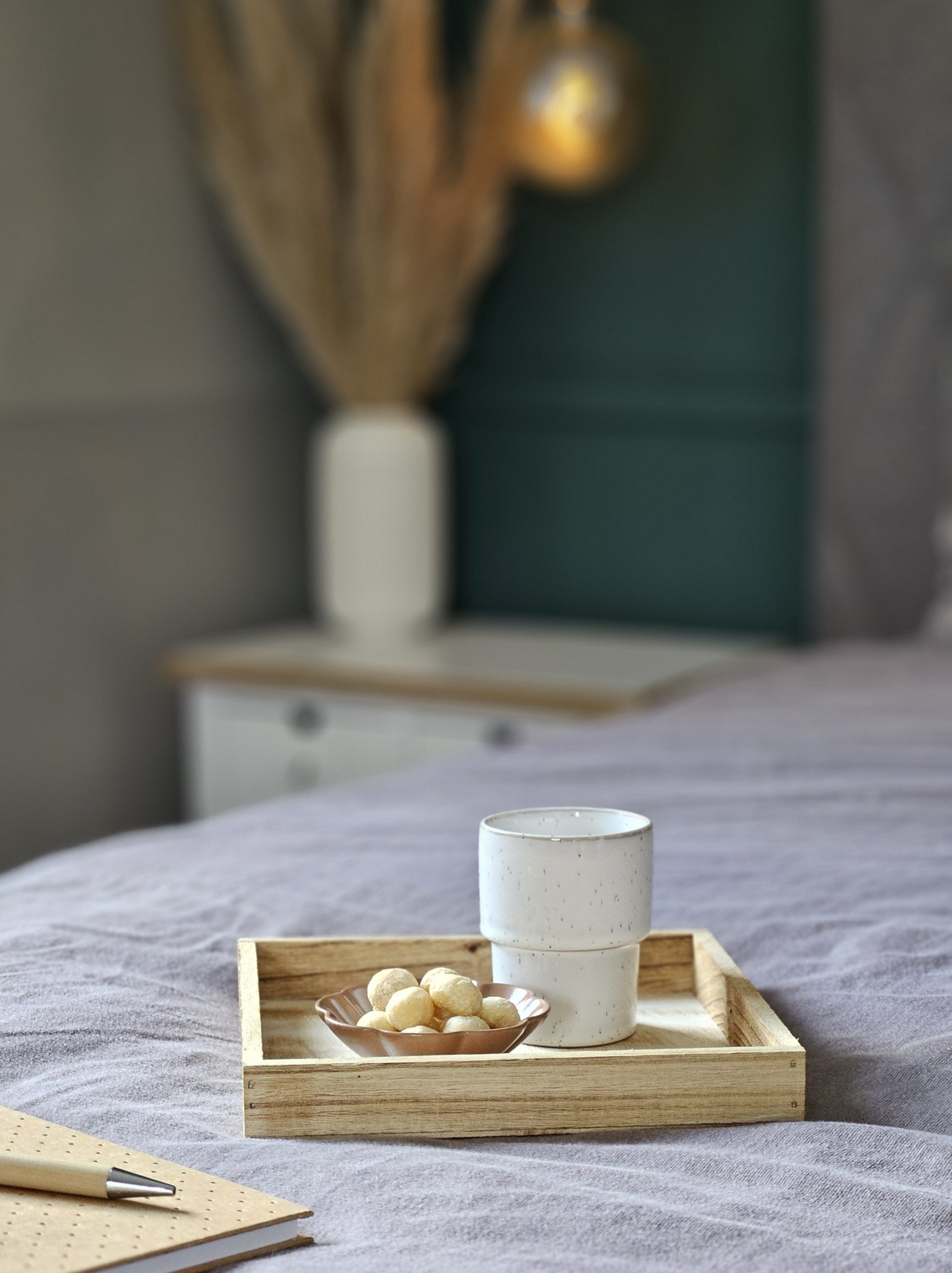 Meinposten Dekotablett Tablett Holztablett braun Natur rechteckig Kerzentab günstig online kaufen