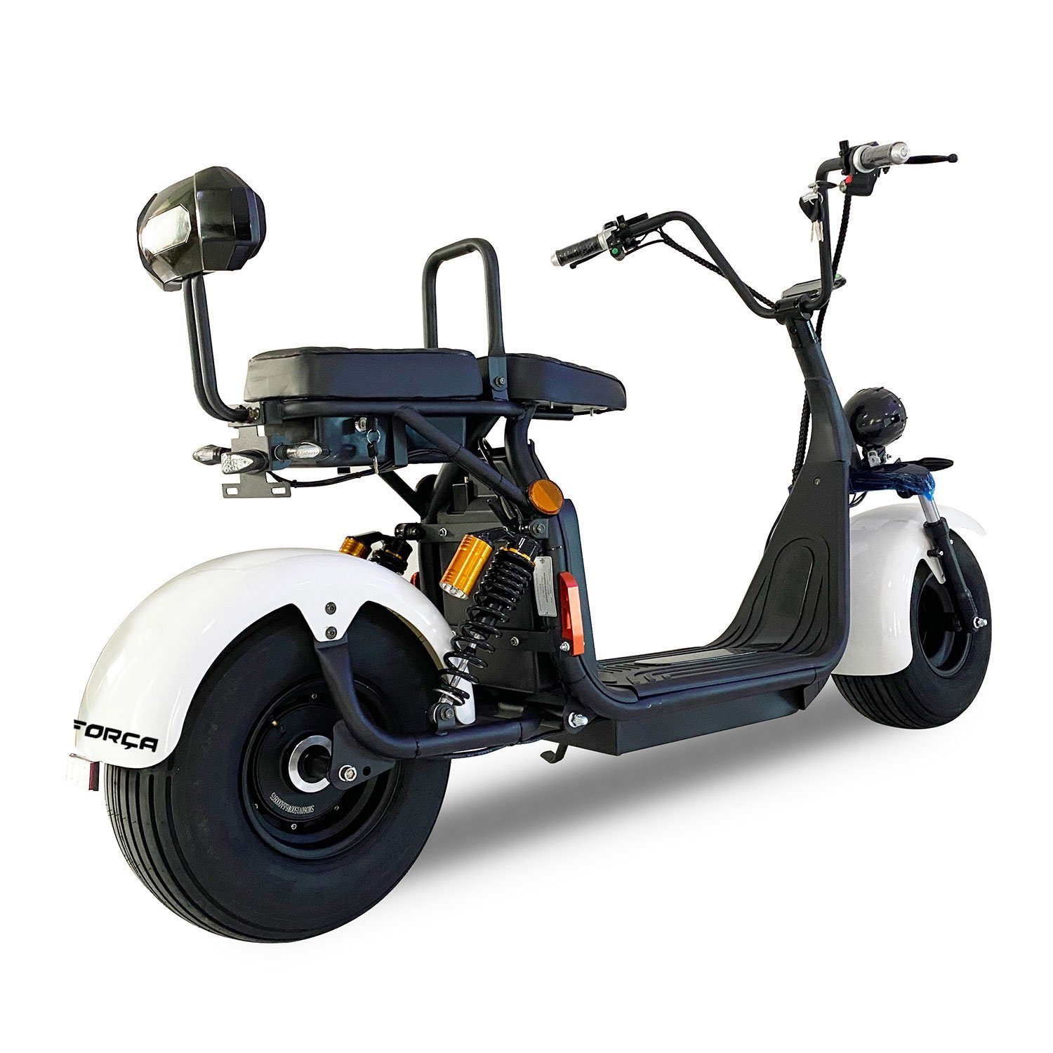 ENEWAY E-Scooter Coco II weiß, 45,00 km/h, (Set, COCO II 2000W 45 km/h 20AH Lithium), mit Straßenzulassung