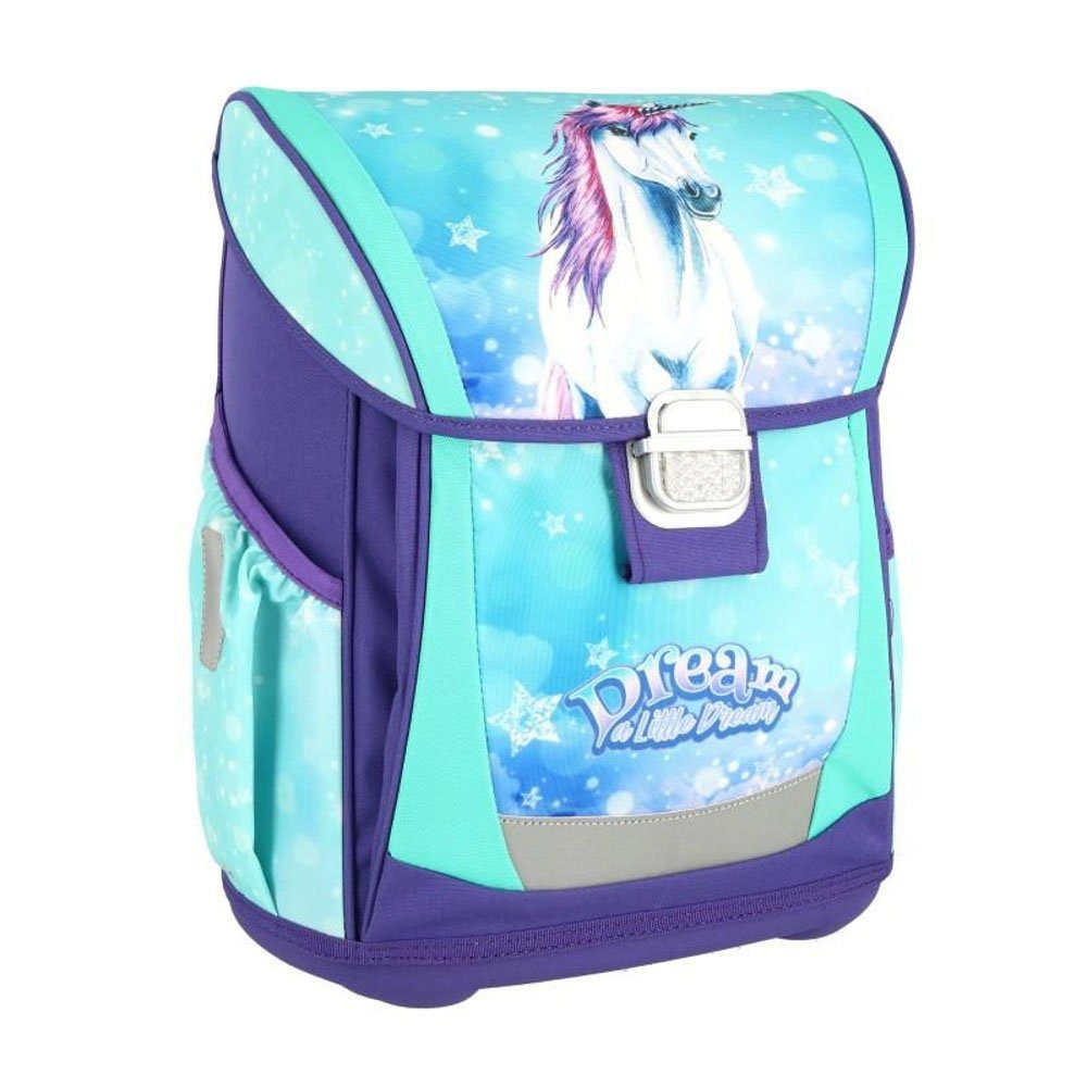 Spirit Schulranzen Schulranzen-Set "LITTLE DREAM" Einhorn Pferd - 4 teilig