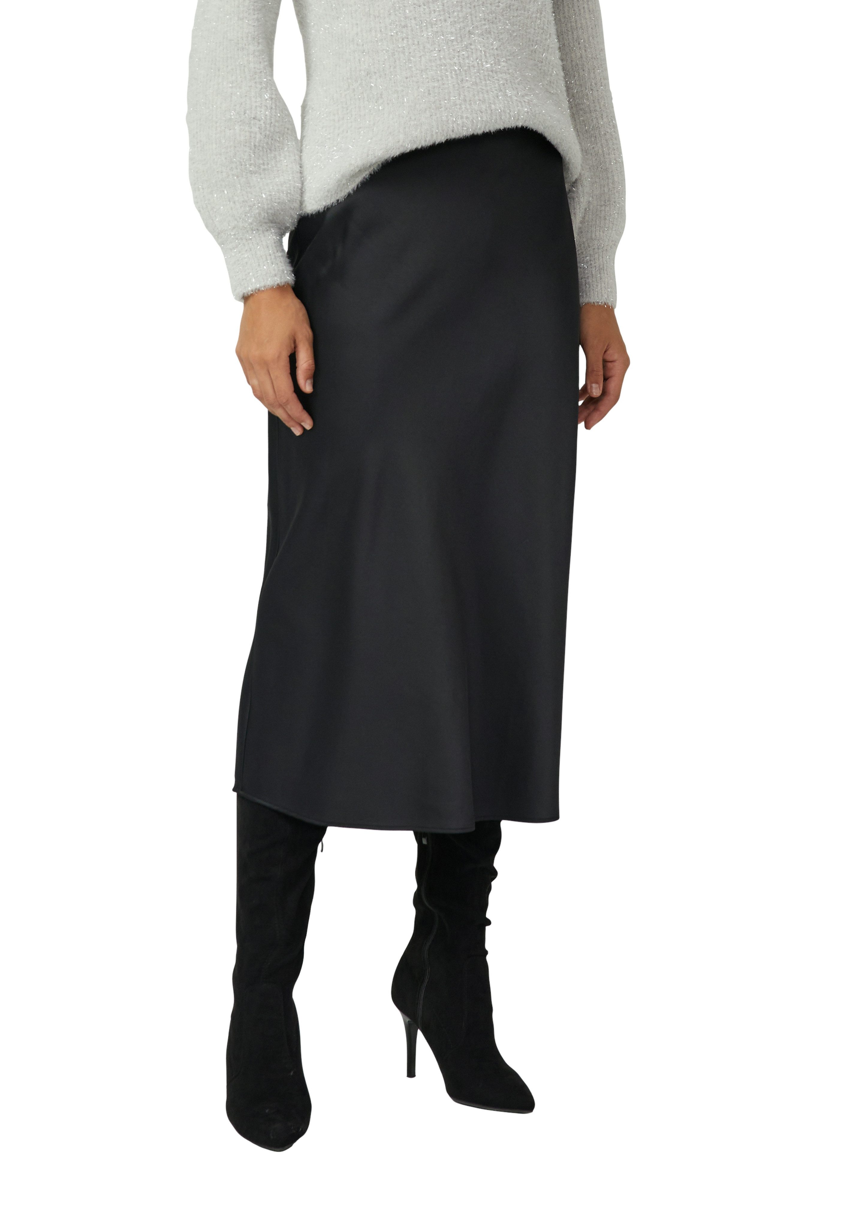 s.Oliver BLACK LABEL Maxirock aus fließendem Stoff günstig online kaufen