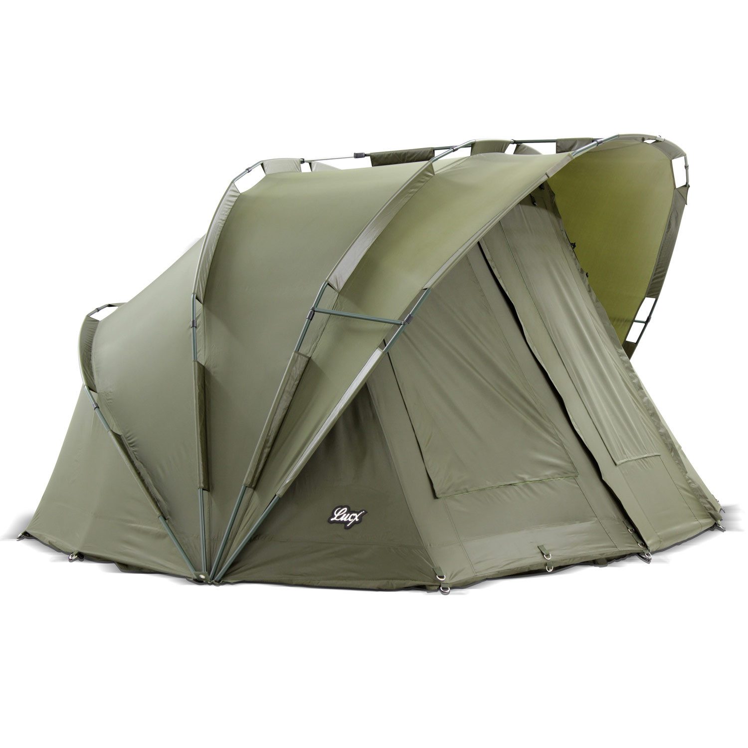 Lucx Angelzelt Bobcat Karpfenzelt + Überwurf Bivvy, Personen: 2 (Komplett-Set)