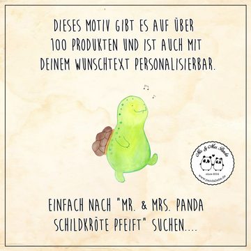 Mr. & Mrs. Panda Schreibtischunterlage Schildkröte Pfeifen - Gelb Pastell - Geschenk, Depression, Lebensfreu, (1 tlg)