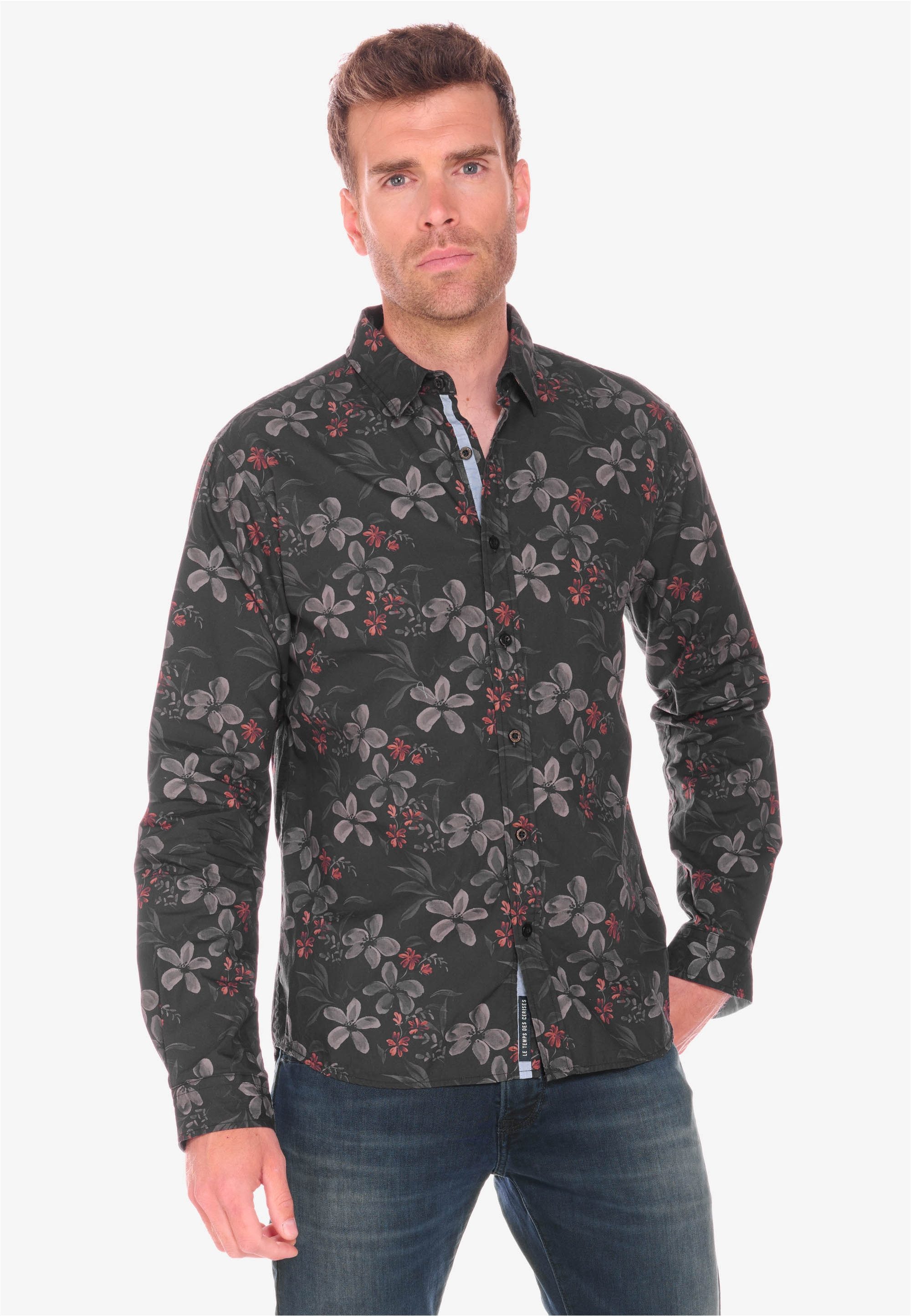 Le Temps Des Cerises Outdoorjacke RIKEL mit schönem Blumenmuster