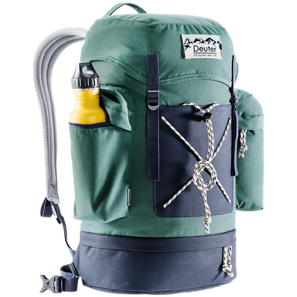 25 bis PET, deuter Rucksack seagreen-ink 80er-Design Wengen, Laptopfach Liter, 15 recyceltem Zoll, aus