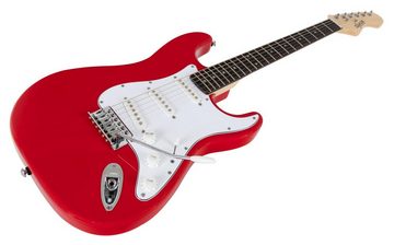 Shaman E-Gitarre STX-100 - ST-Bauweise - geölter Hals aus Ahorn - Macassar-Griffbrett, 3 Single Coil Pickups, Set inkl. Koffer