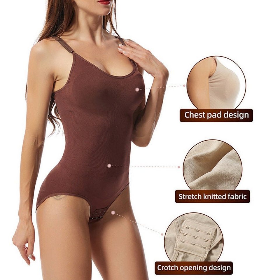 AUKUU Shaping-Body Einteilige Shapewear Damen Bauchhose offener Po Lift  formende Bruststütze Schlinge Unterwäsche Korsett Bauchstraffung Body  Korsett