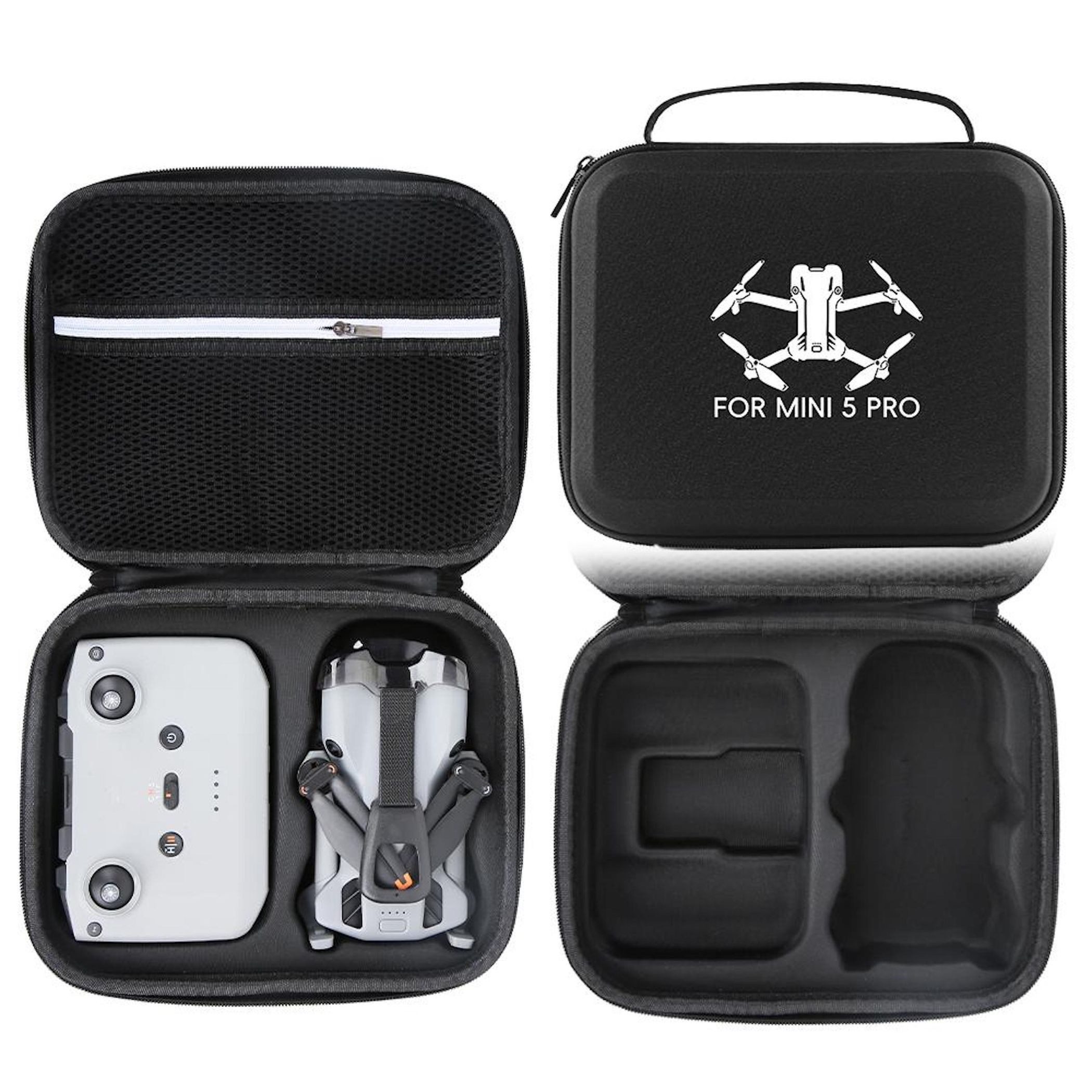 Wigento Für DJI Mini 5 Pro Nylon Tragetasche Handtasche Schwarz Zubehör Drohne