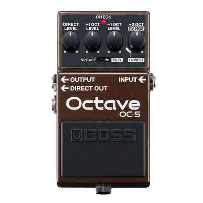 BOSS Musikinstrumentenpedal, OC-5 Octave - Modulations Effektgerät für Gitarren