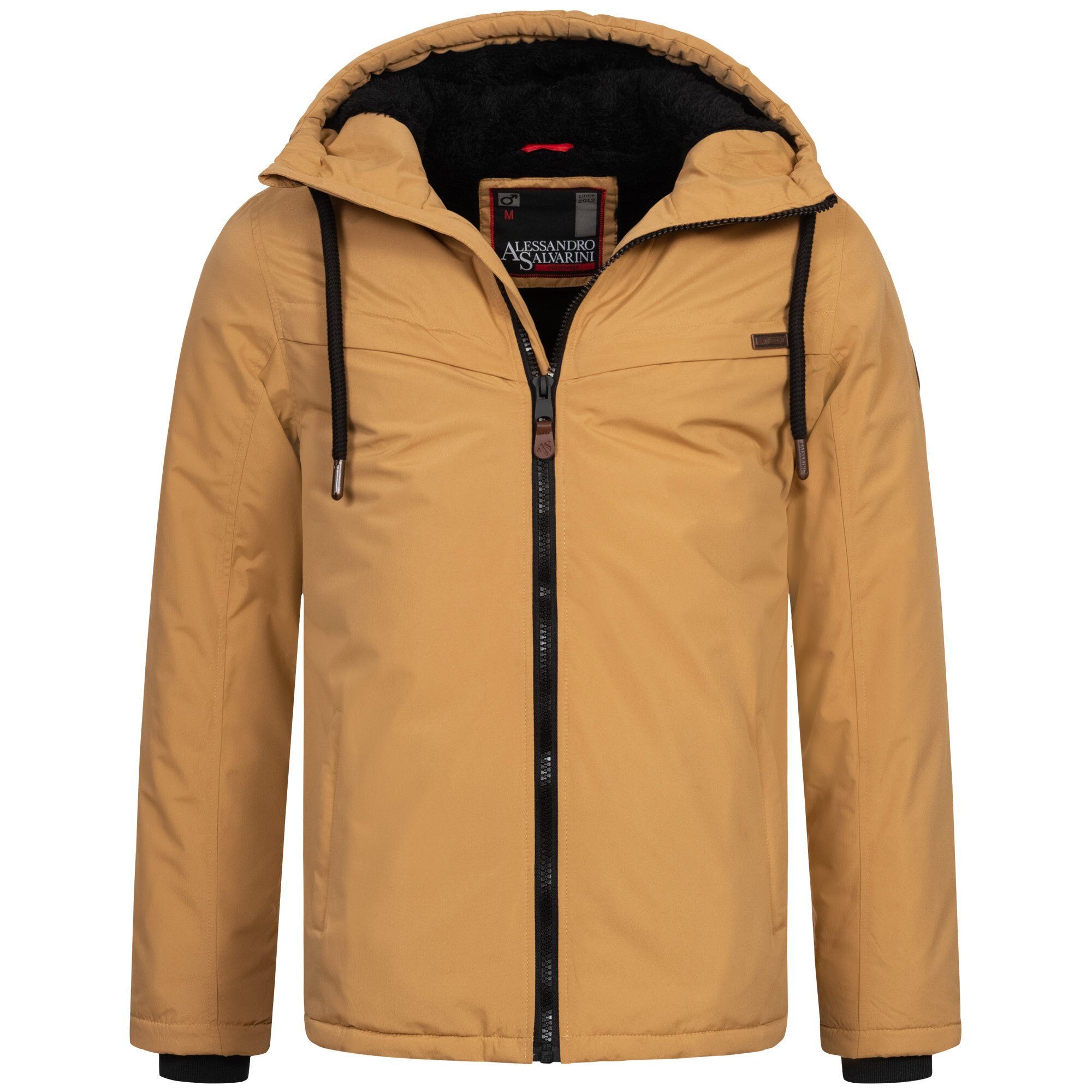 Alessandro Salvarini Winterjacke ASLighty innen komplett mit warmem Teddyfell Coffee