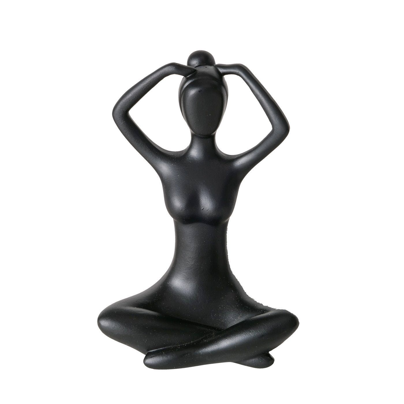 GILDE Dekoobjekt ihre Yoga schwarz Set Yogapraxis Figuren Marie Handgemachte 3er in und
