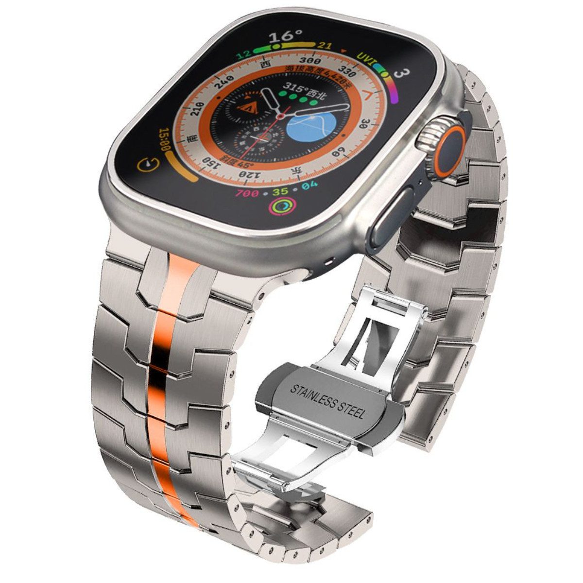 TECH PROTECT Smartwatch-Armband, Elegantes Edelstahlarmband mit sicherem Ve günstig online kaufen