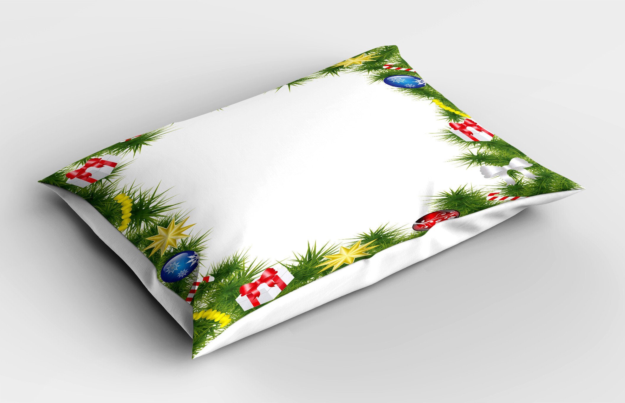 Weihnachten (1 Stück), Dekorativer Size Gedruckter Vibrant Standard King Kissenbezüge Fir Abakuhaus Kissenbezug,
