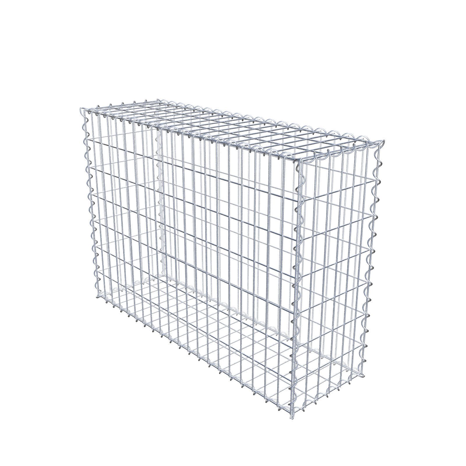 Gabiona Gabionenzaun Gabione 100 cm x 70 cm x 30 cm (L x H x T), Maschenweite 5 cm x 10, (Gabione 100 cm x 70 cm x 30 cm (L x H x T), Maschenweite 5 cm x 10 cm, Spirale)