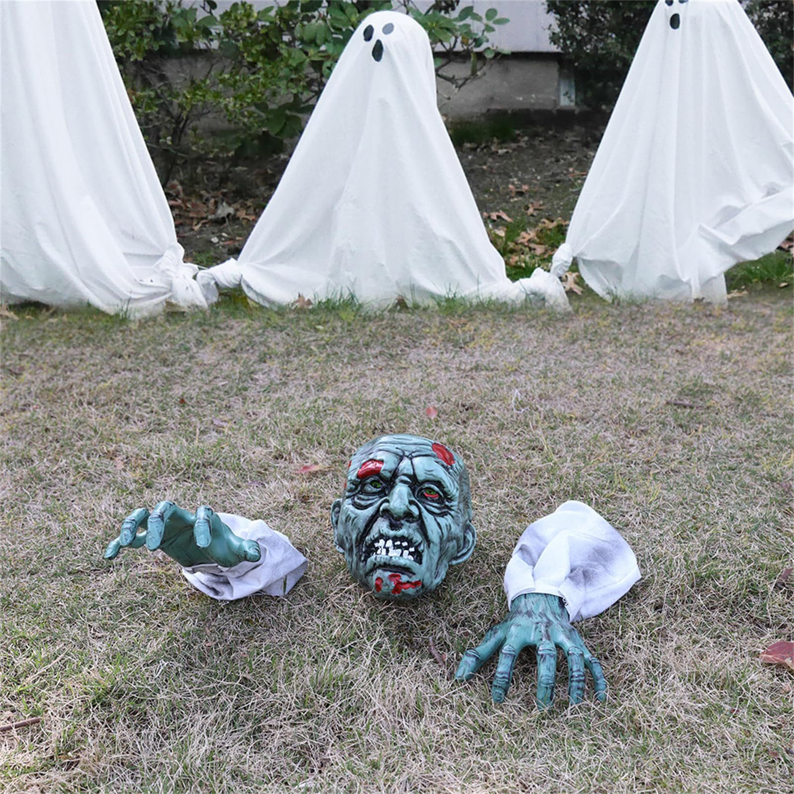 CLTYQ Dekofigur Realistische Zombie-Gartenstecker,Halloween Dekoration,Dekoobjekt Kit, Outdoor, Rasen, Terrasse, Party, Friedhof, Halloween-Dekoration – Bild 5 von 5