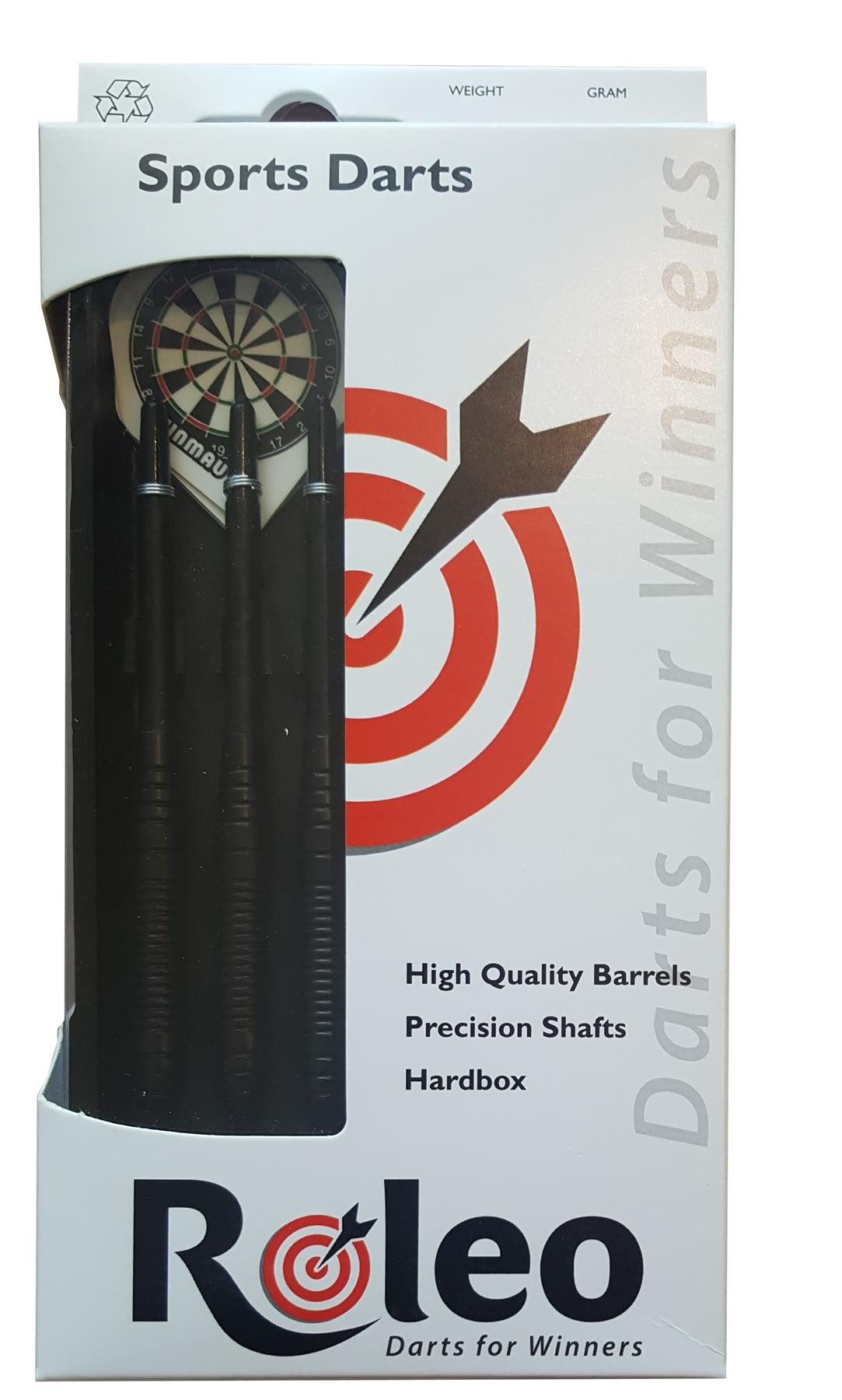 Roleo Dartpfeil Steeldart Dart Pfeile R-2 von Roleo Darts - 20g inkl. Dartbox