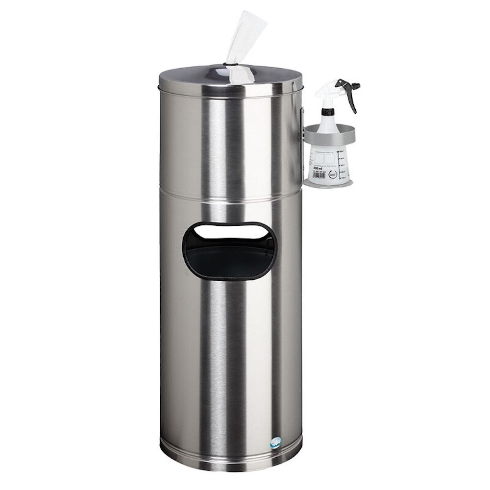 PROREGAL® Desinfektionsmittelspender Desinfektionsstation für Papiertücher Flaschenhalter Inneneinsatz