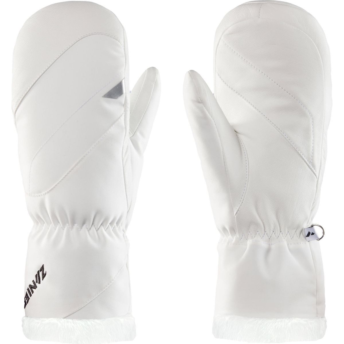 Zanier Skihandschuhe LECH.STX Mitten Eleganter, wasserdichter Damen-Fäustling mit Kunstfell-Besatz