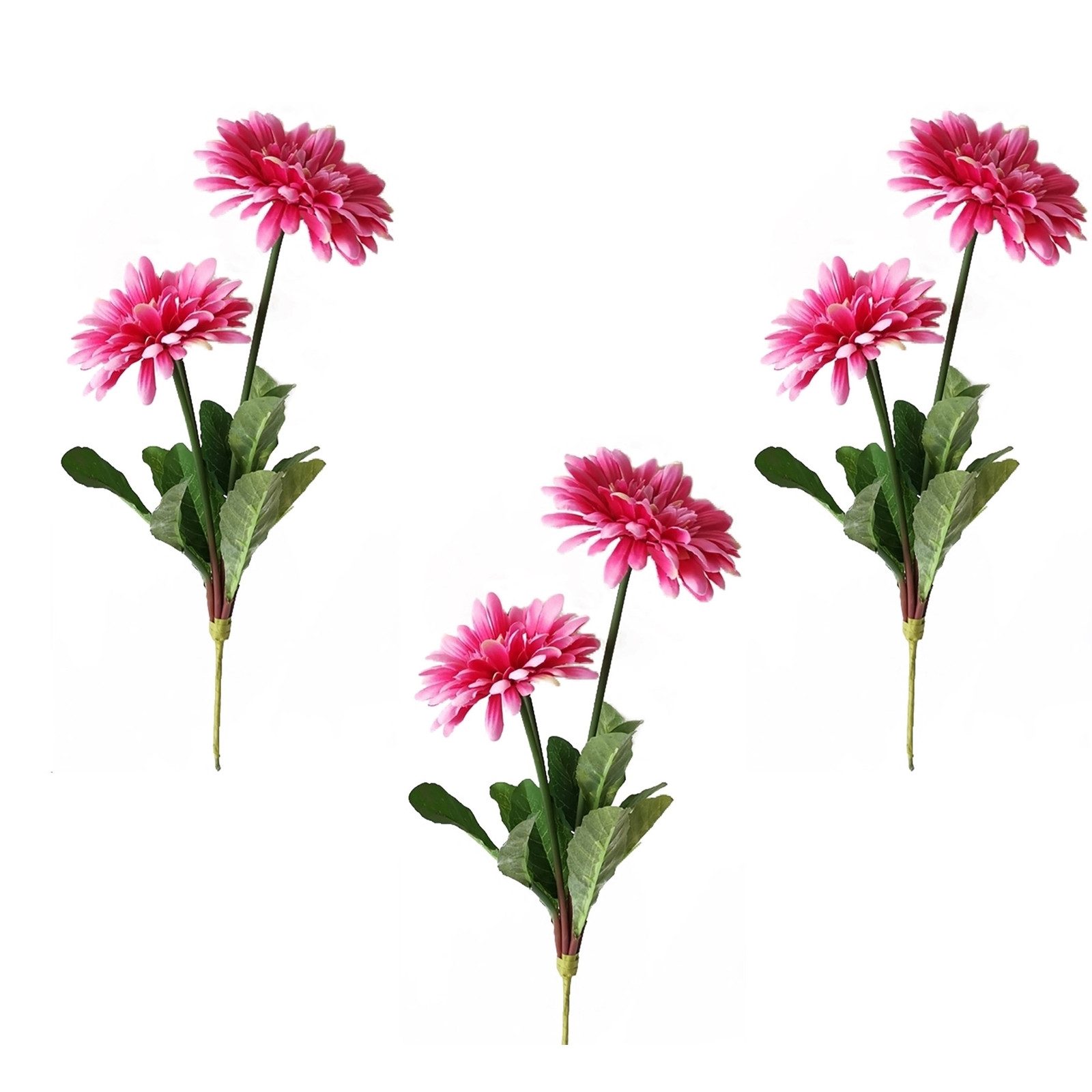 Kunstblume Gerbera 2-stielig 3er Set Pink günstig online kaufen