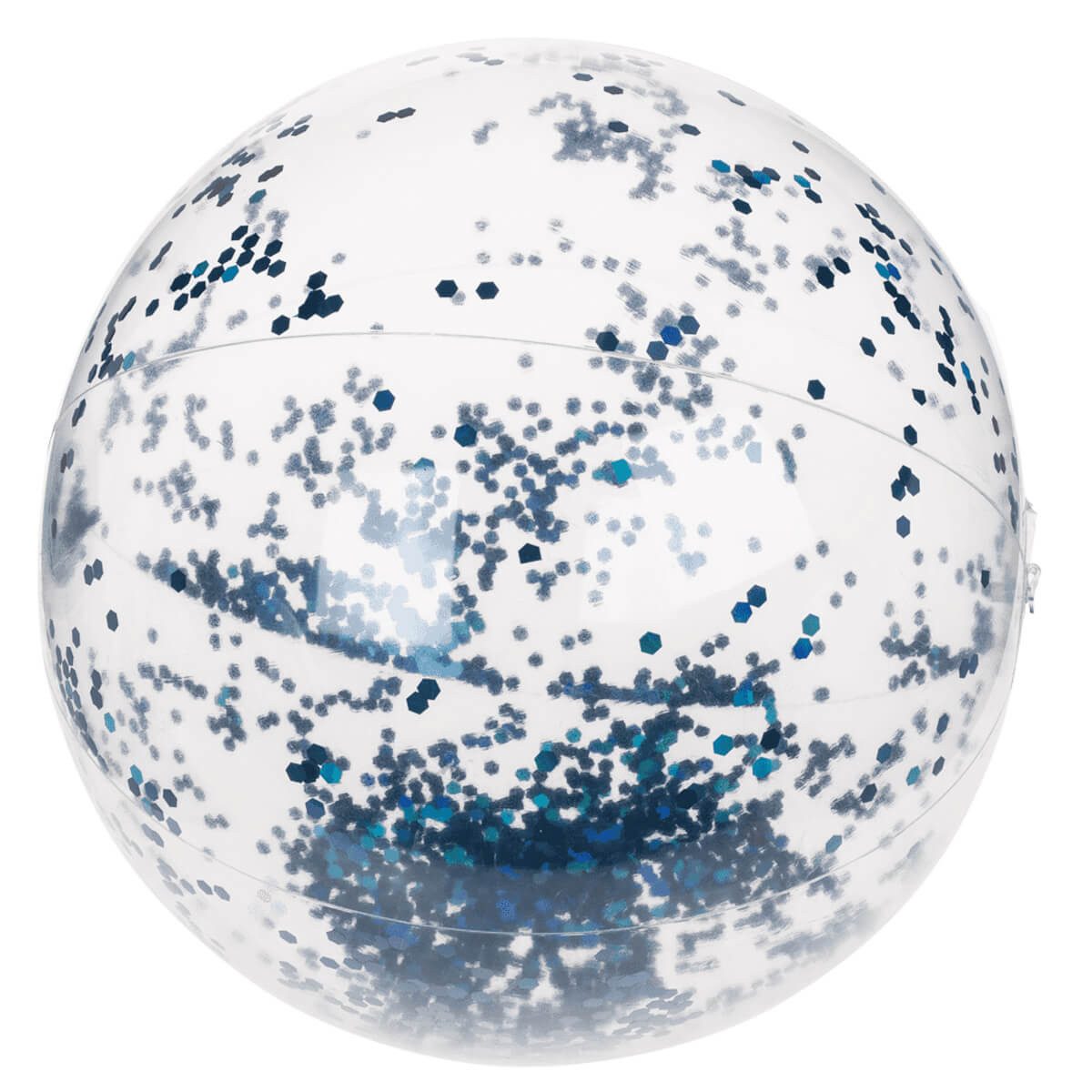 Out of the Blue Wasserball Strandball aufblasbar mit blauem Glitter Beach Ball Wasserball (1-St), mit Glitter-Füllung