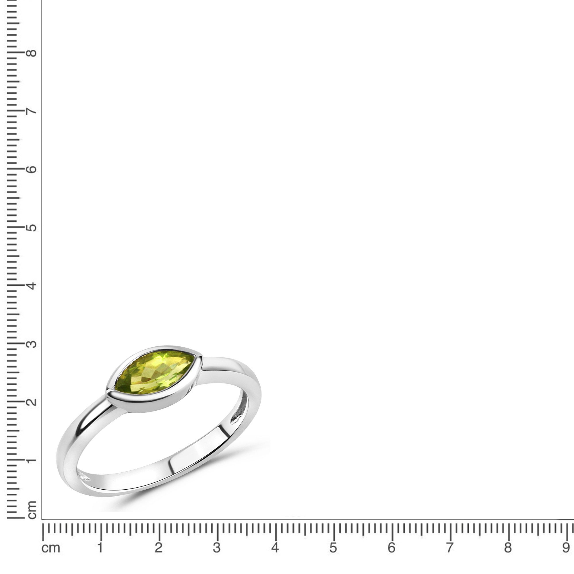 Vivance Fingerring 925/- Sterling Silber rhodiniert Peridot günstig online kaufen