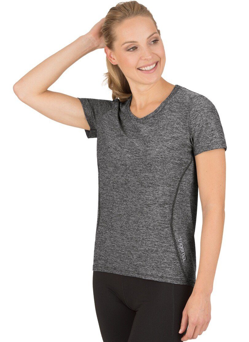 Trigema T-Shirt in TRIGEMA Melange-Optik Sportshirt