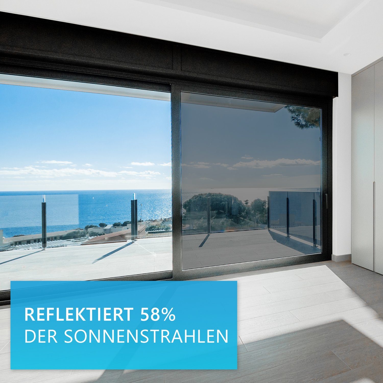 NYVI Fensterfolie Sonnenschutz Fensterfolie NYVIScreen - Selbstklebende Spi günstig online kaufen
