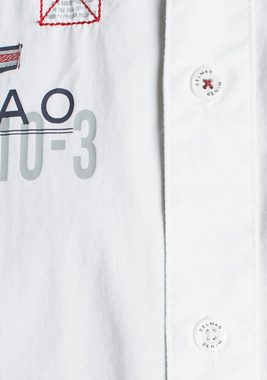DELMAO Kurzarmhemd mit modischem Brustprint/Stickerei - NEUE MARKE!