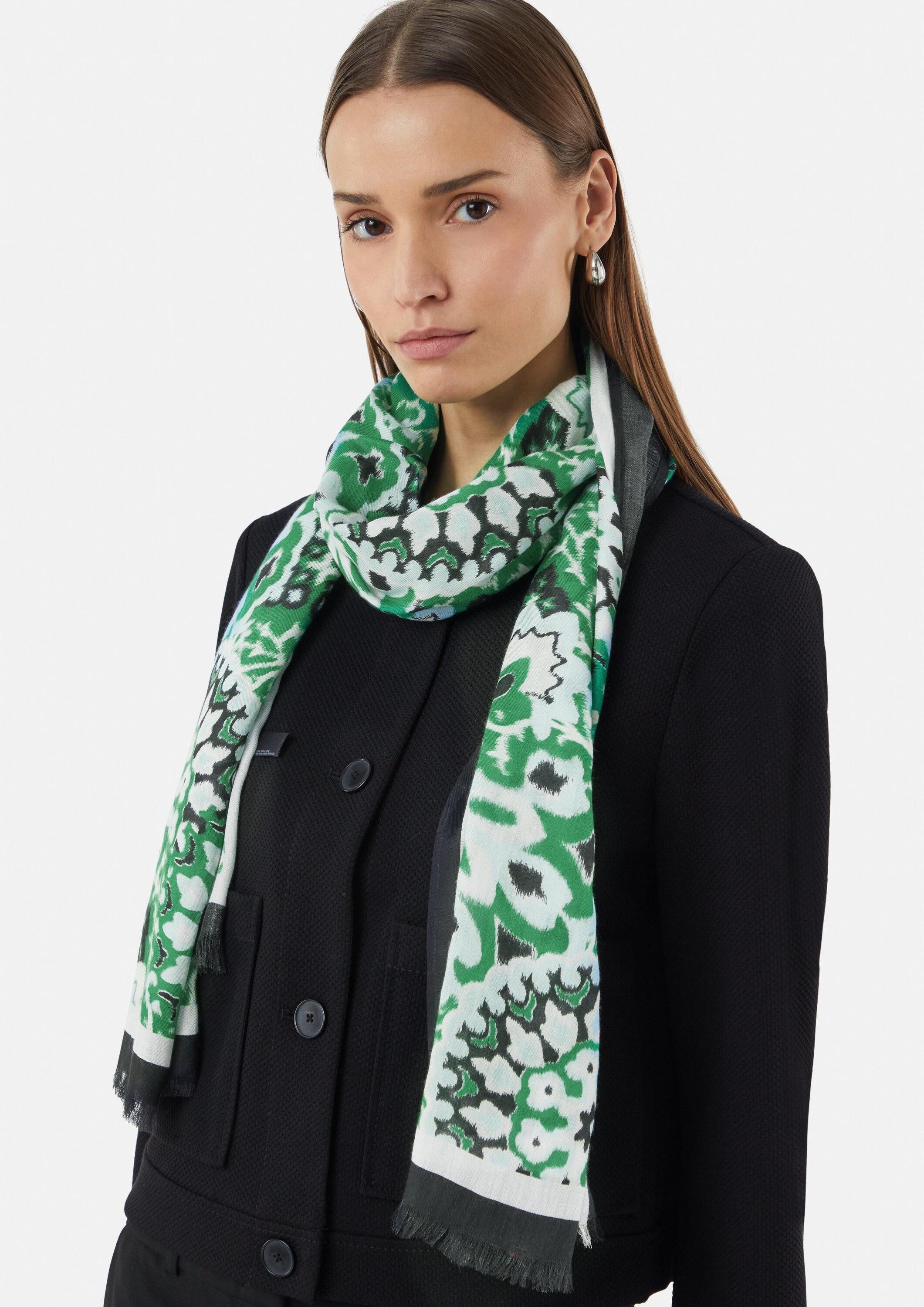 comma Schal Tuch Modal-Schal mit Print, günstig online kaufen