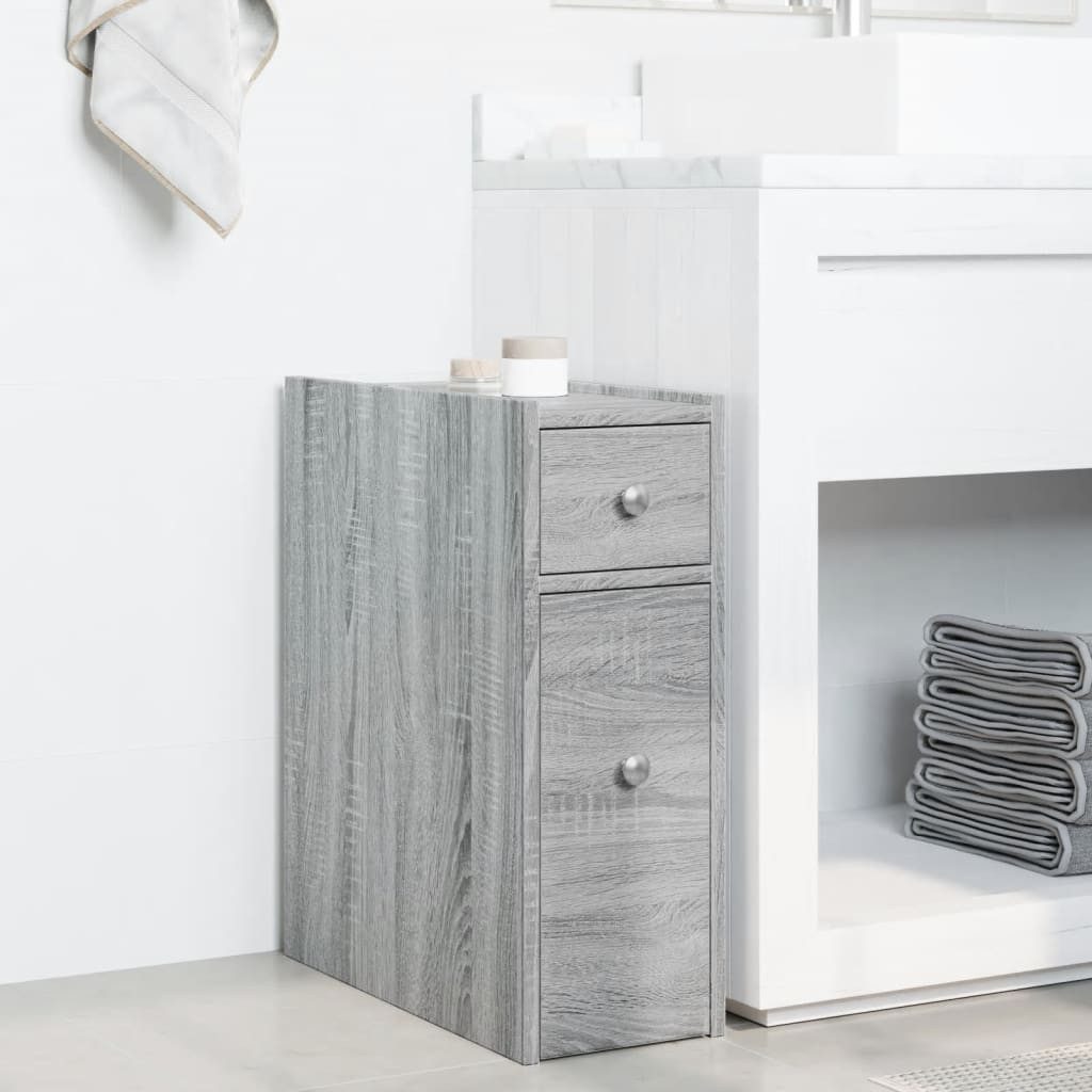 vidaXL Fächerschrank Badschrank Schmal mit Rollen günstig online kaufen