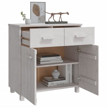 vidaXL Sideboard Sideboard HAMAR Weiß 79x40x80 cm Massivholz Kiefer (1 St)