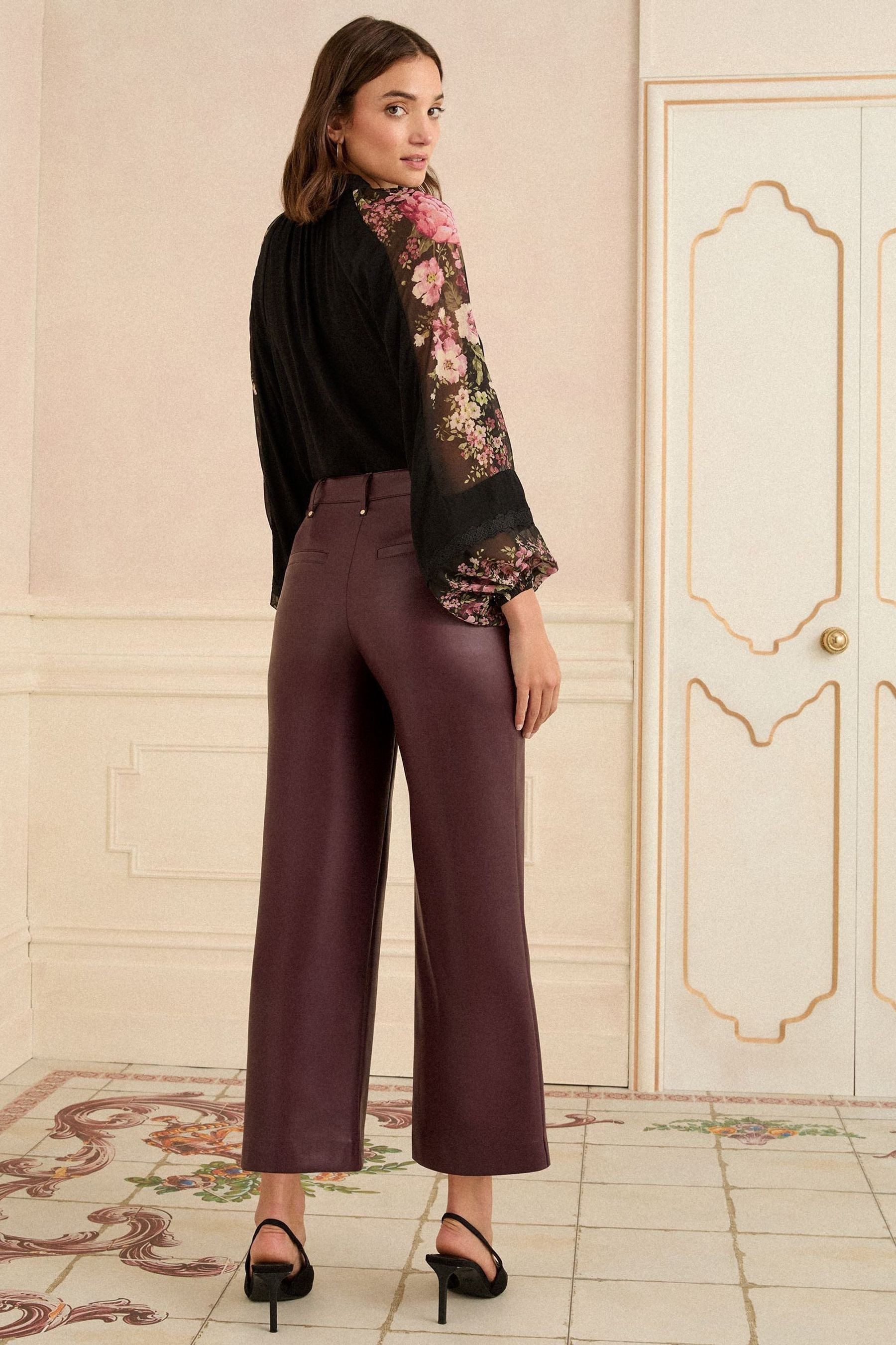 Love & Roses Lederhose Love & Roses weite Kunstlederhose, Regular (1-tlg) günstig online kaufen