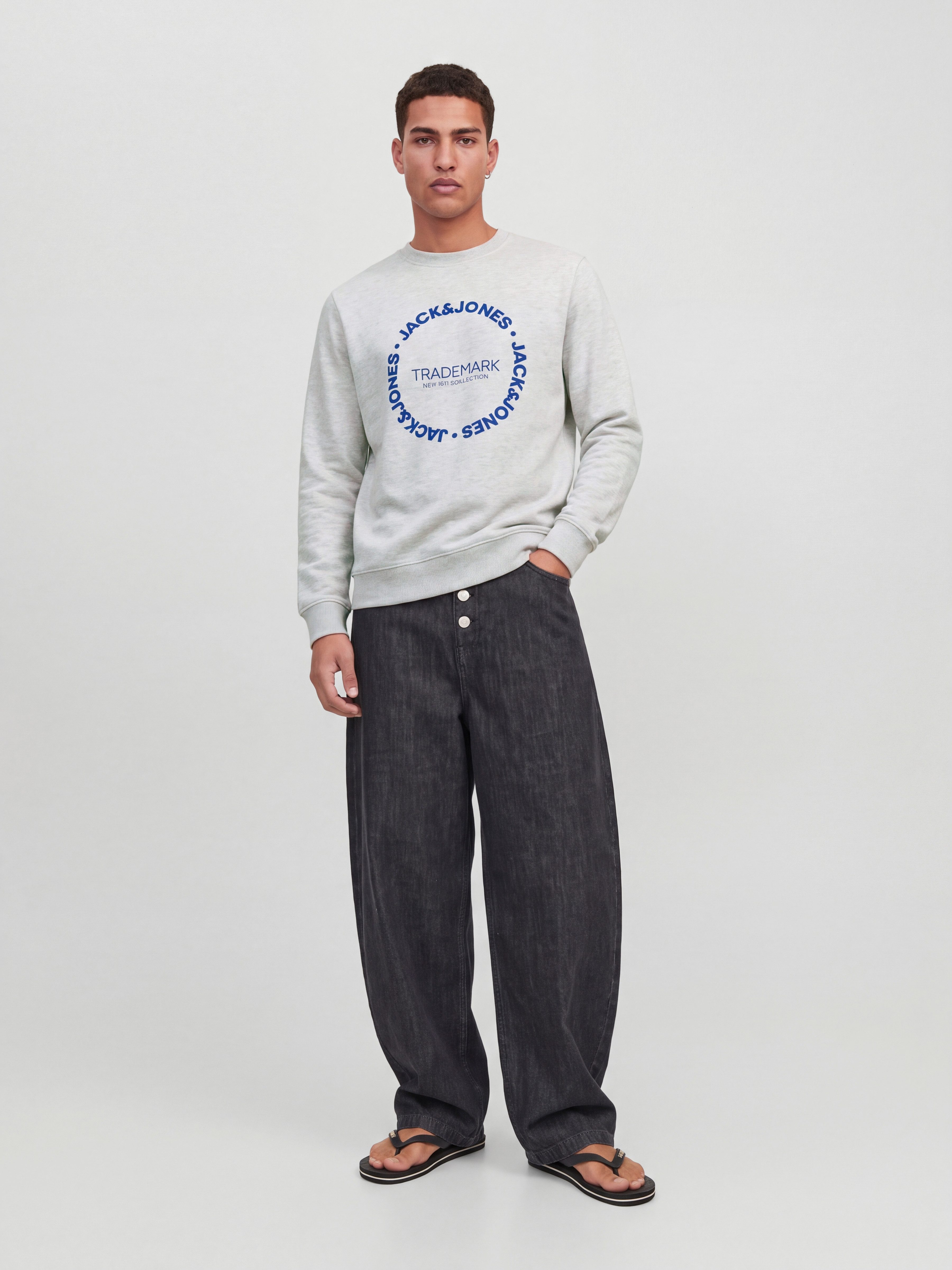 Jack & Jones Sweatshirt JJBENSON SWEAT CREW NECK Materialmix, regular fit – Bild 5 von 5