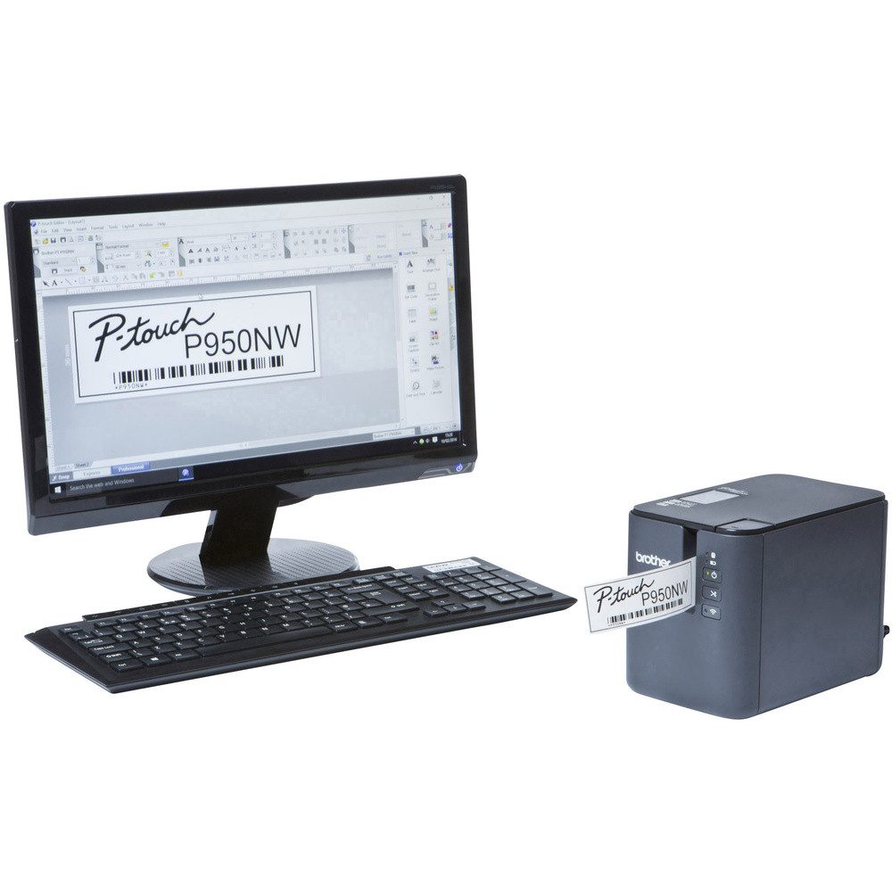 Brother Beschriftungsgerät Brother P-touch P950NW Beschriftungsgerät Geeignet für Schriftband: TZ