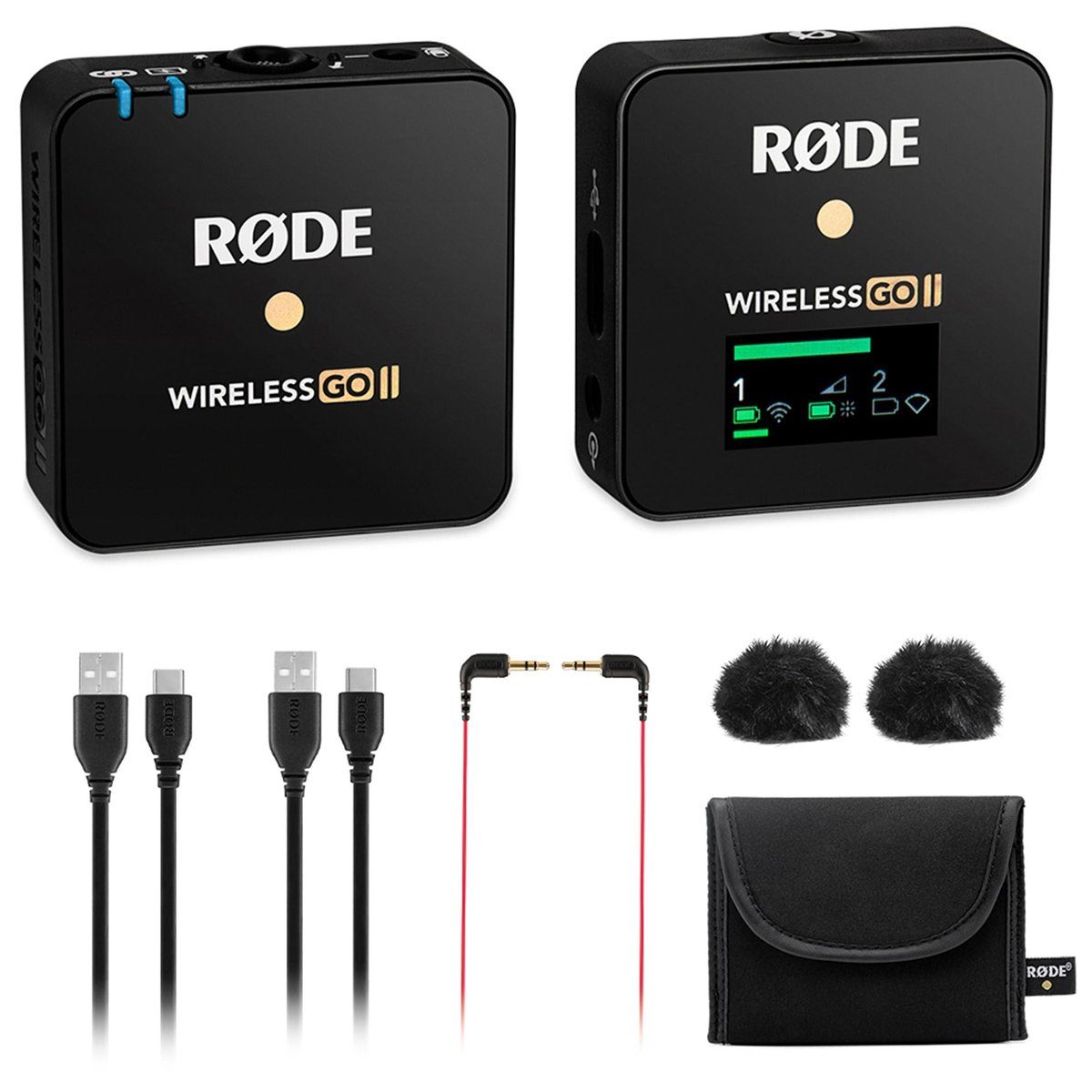 Rode Wireless GO II Single Mikrofon Funk-System Digitales Aufnahmegerät