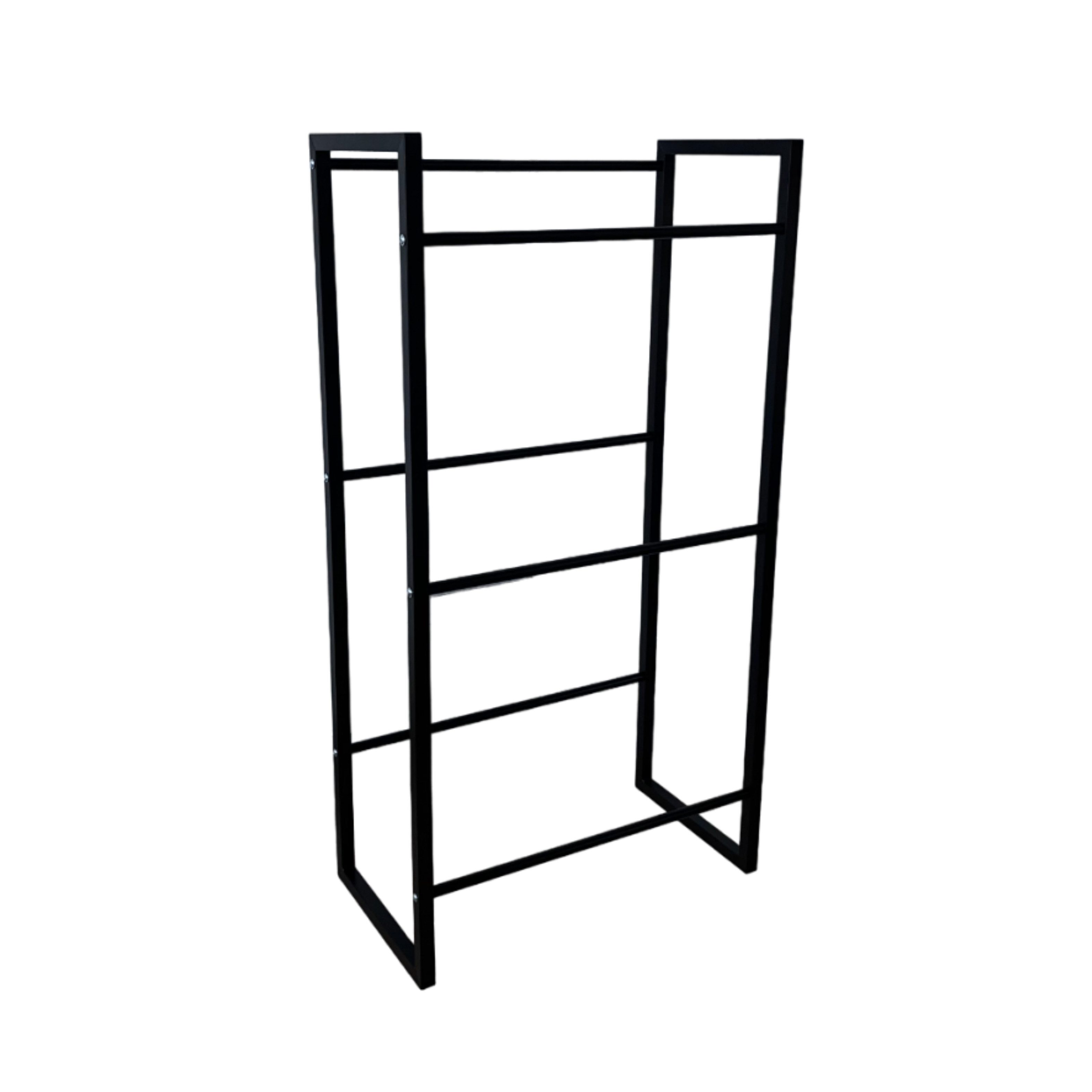 SCHULTE Regalwelt Flaschenregal mit 3 Ebenen, ca. 57x115x32 cm (LxHxB), 120 Kg Feldlast, schwarz