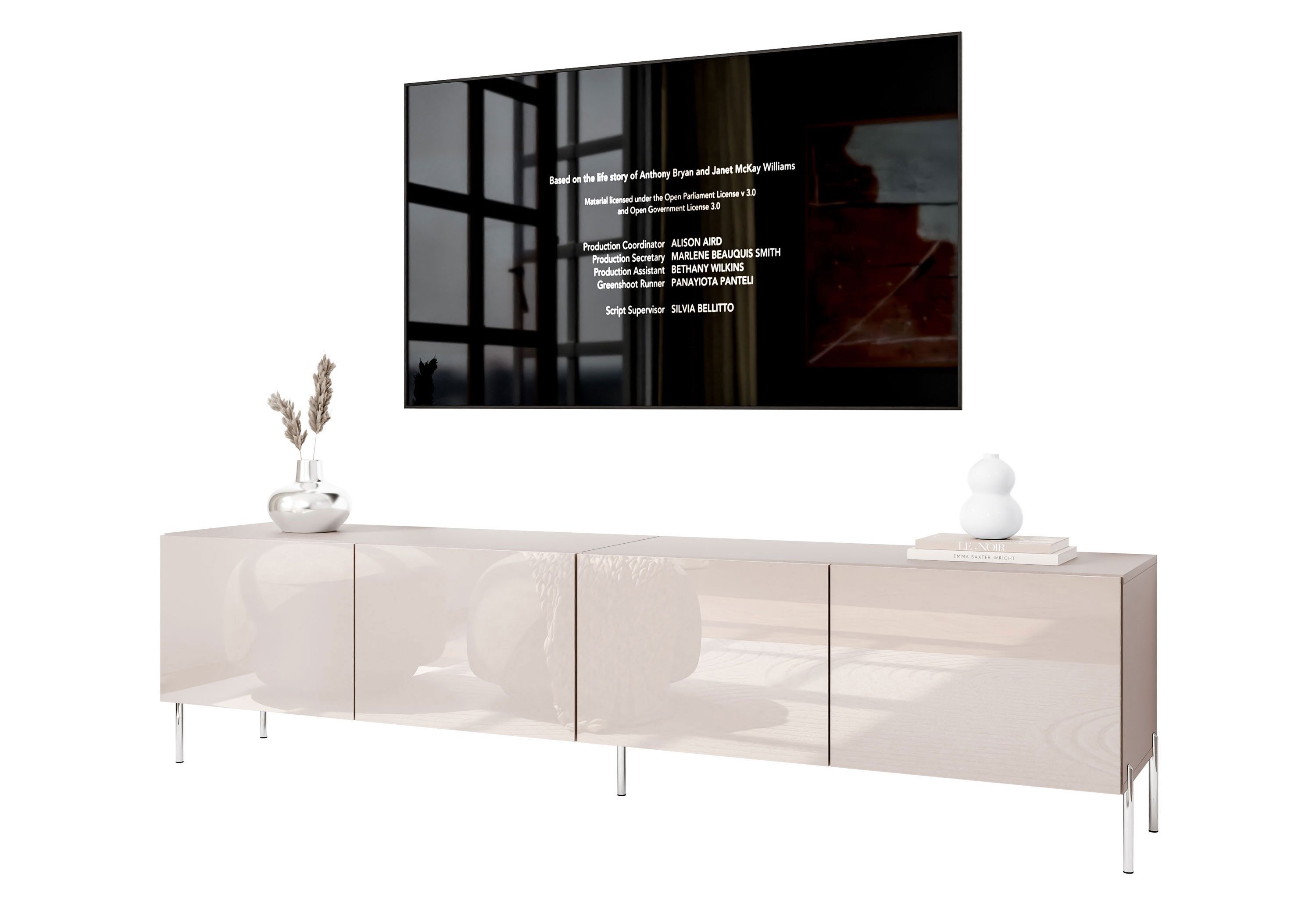 Lookway TV-Schrank TV-Schrank COLGANTE 200 in Kaschmir Hochglanz mit Beinen günstig online kaufen