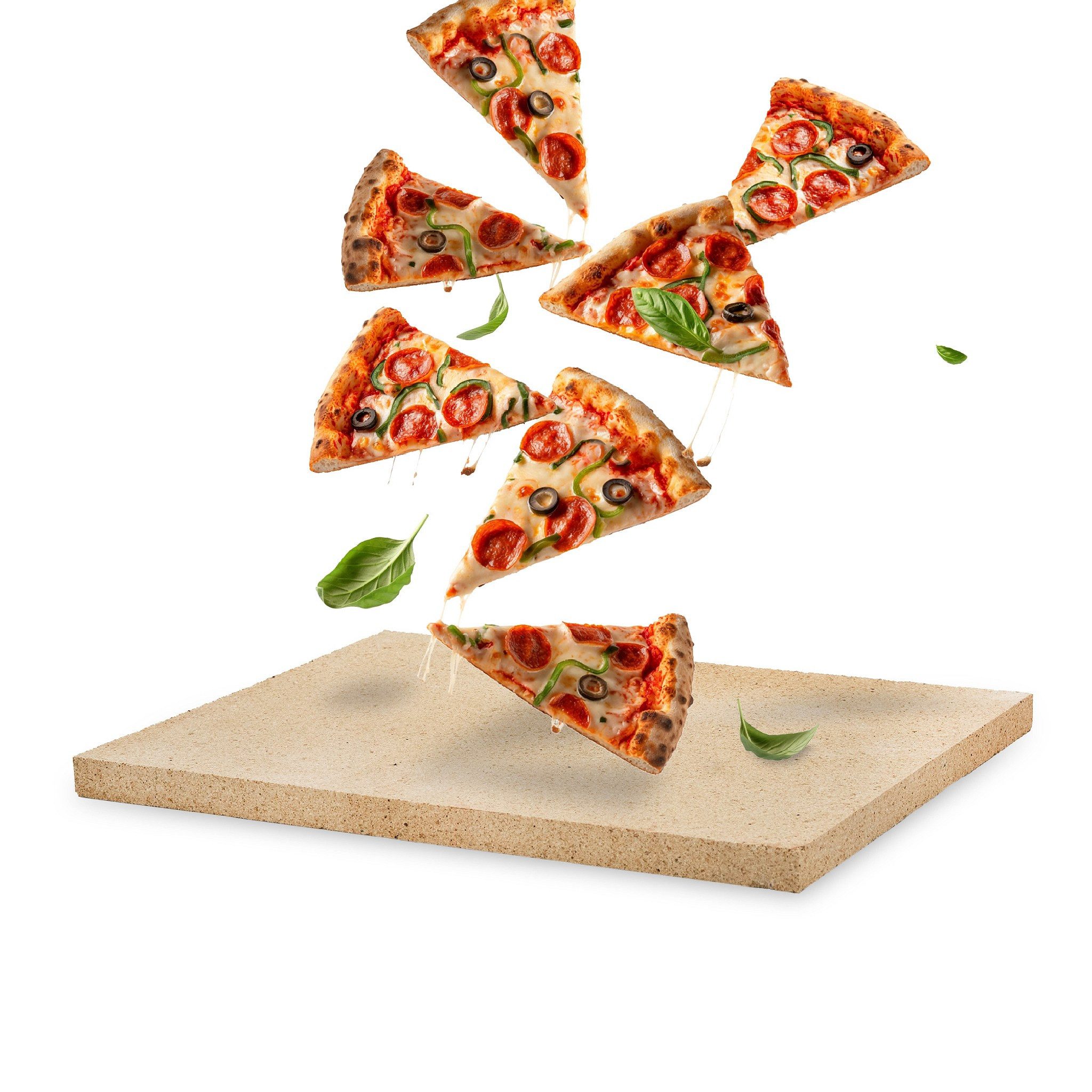 Feuerfest 123 GmbH Pizzastein Pizzastein 40 x 30 x 2 cm Schamotte, (Pizza wie vom Italiener für zu Hause), Pizza Stein Lebensmittelecht Schamottstein